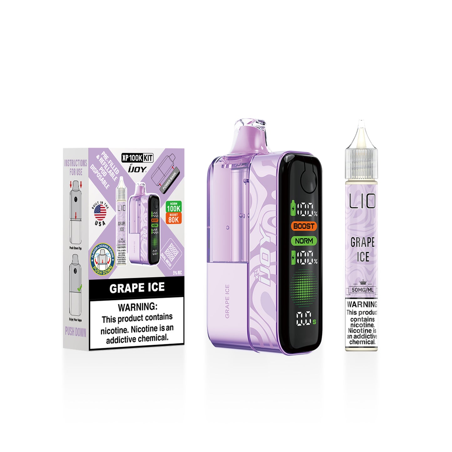 iJoy XP100K Disposable Kit 18mL + 15mL Bottle (5/pack) [TX Compliant]