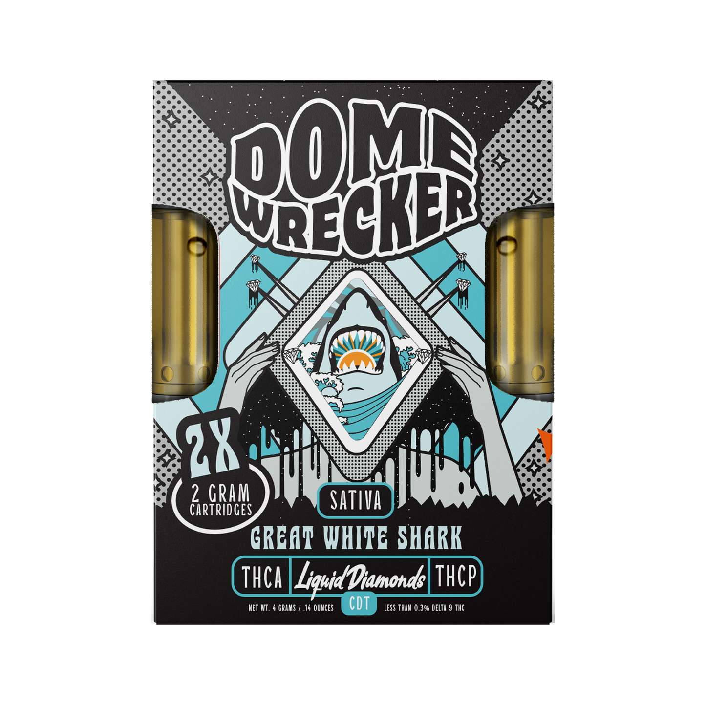Domewrecker THC-A Liquid Diamonds Cartridge 2g 2ct (5/pack) [DROPSHIP]