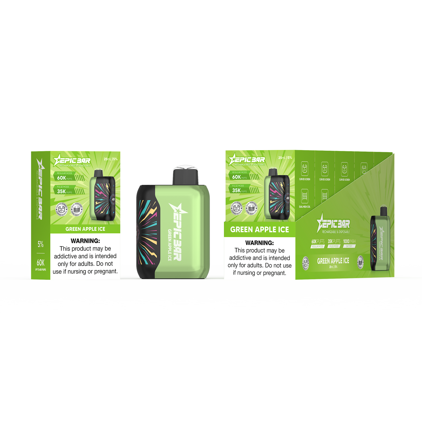 Epic Bar 60K Metatine Disposable 25mL 50mg (5/pack) [DROPSHIP]