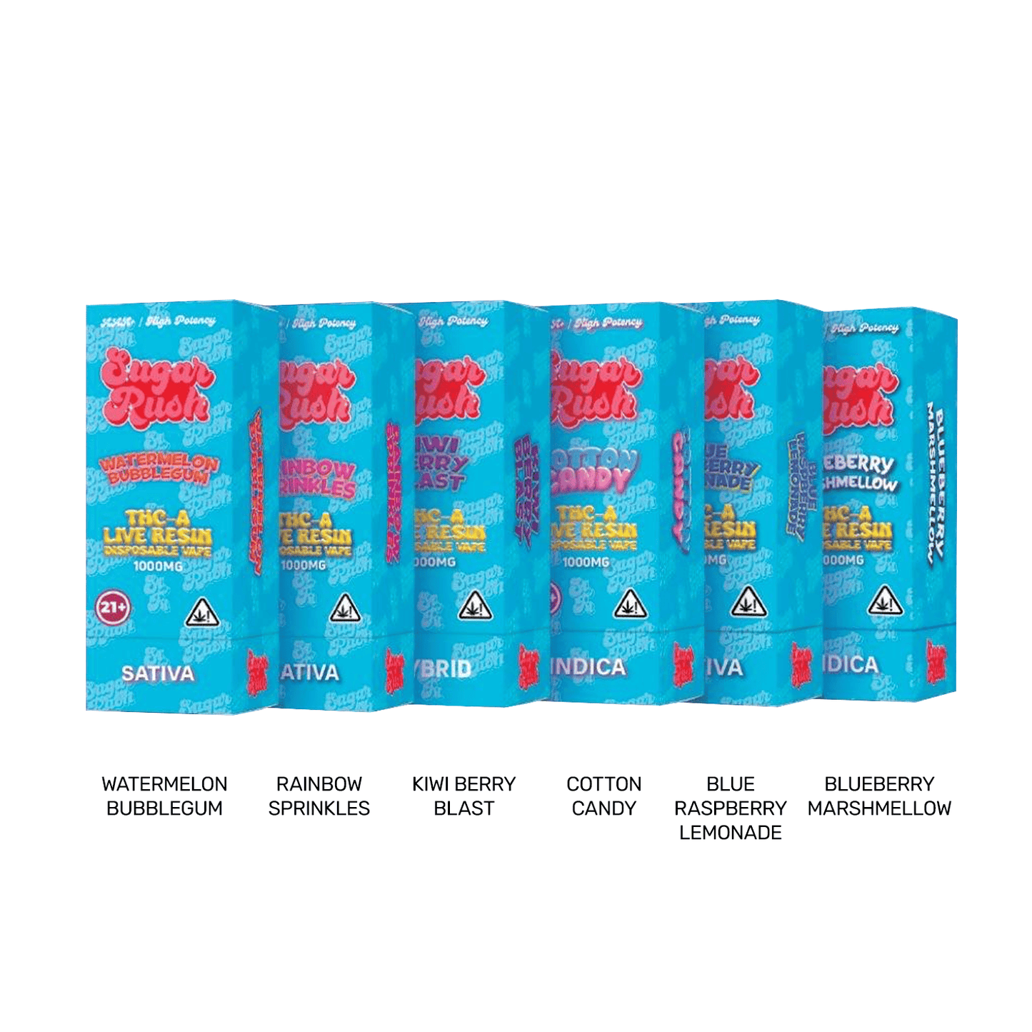 Sugar Rush THC-A Disposable 1g (5/pack)