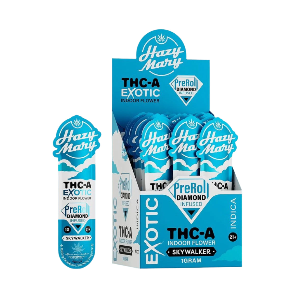 Hazy Mary Exotic Diamond Infused Pre Roll 1g (SINGLE)