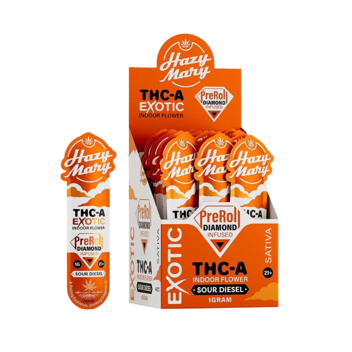 Hazy Mary Exotic Diamond Infused Pre Roll 1g (SINGLE)