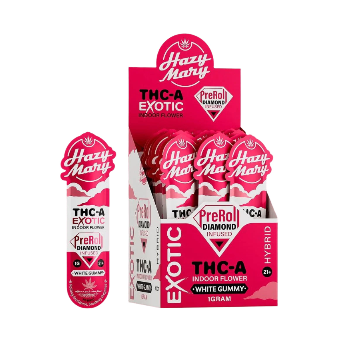 Hazy Mary Exotic Diamond Infused Pre Roll 1g (SINGLE)