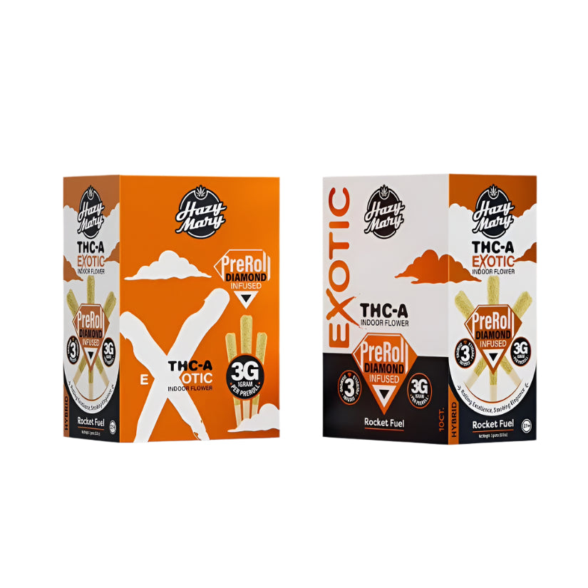Hazy Mary Exotic Diamond Infused Pre Roll 1g 3ct (SINGLE)