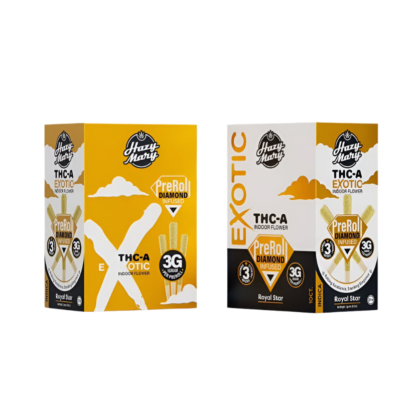 Hazy Mary Exotic Diamond Infused Pre Roll 1g 3ct (SINGLE)