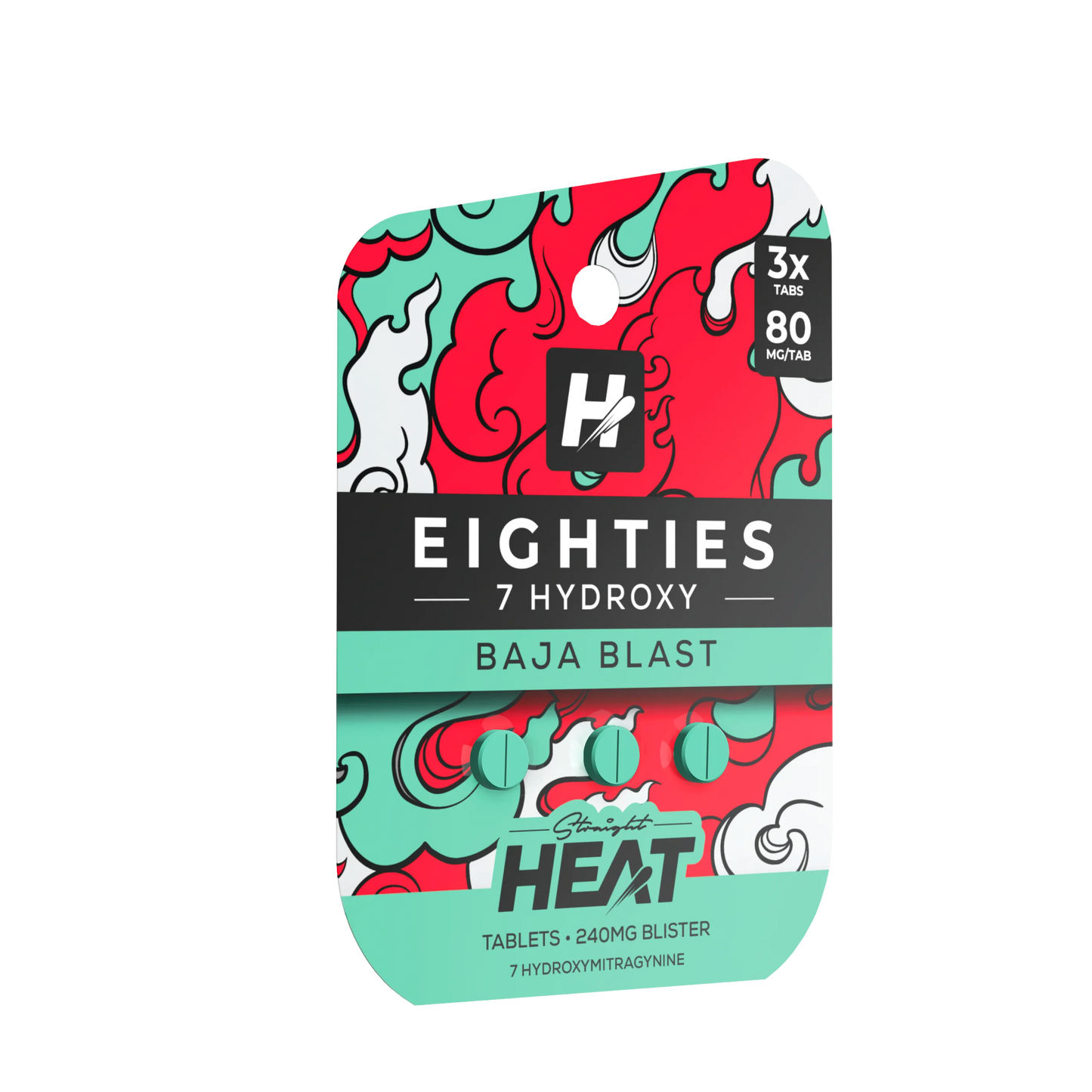 Straight Heat 7Hydroxy Eighties Tabs 80mg 3ct (SINGLE)