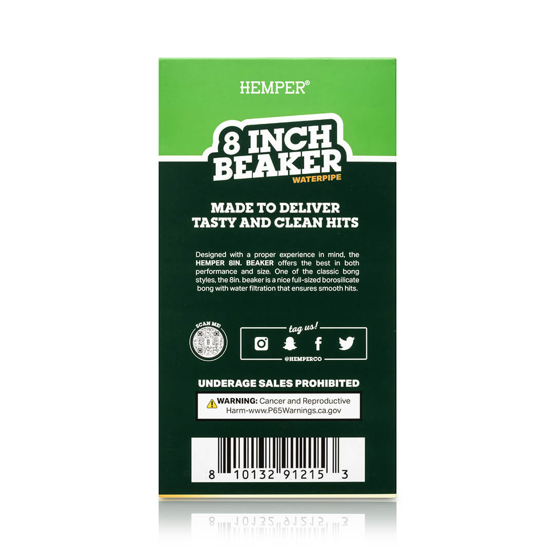 Hemper 8" Beaker Bong (SINGLE)