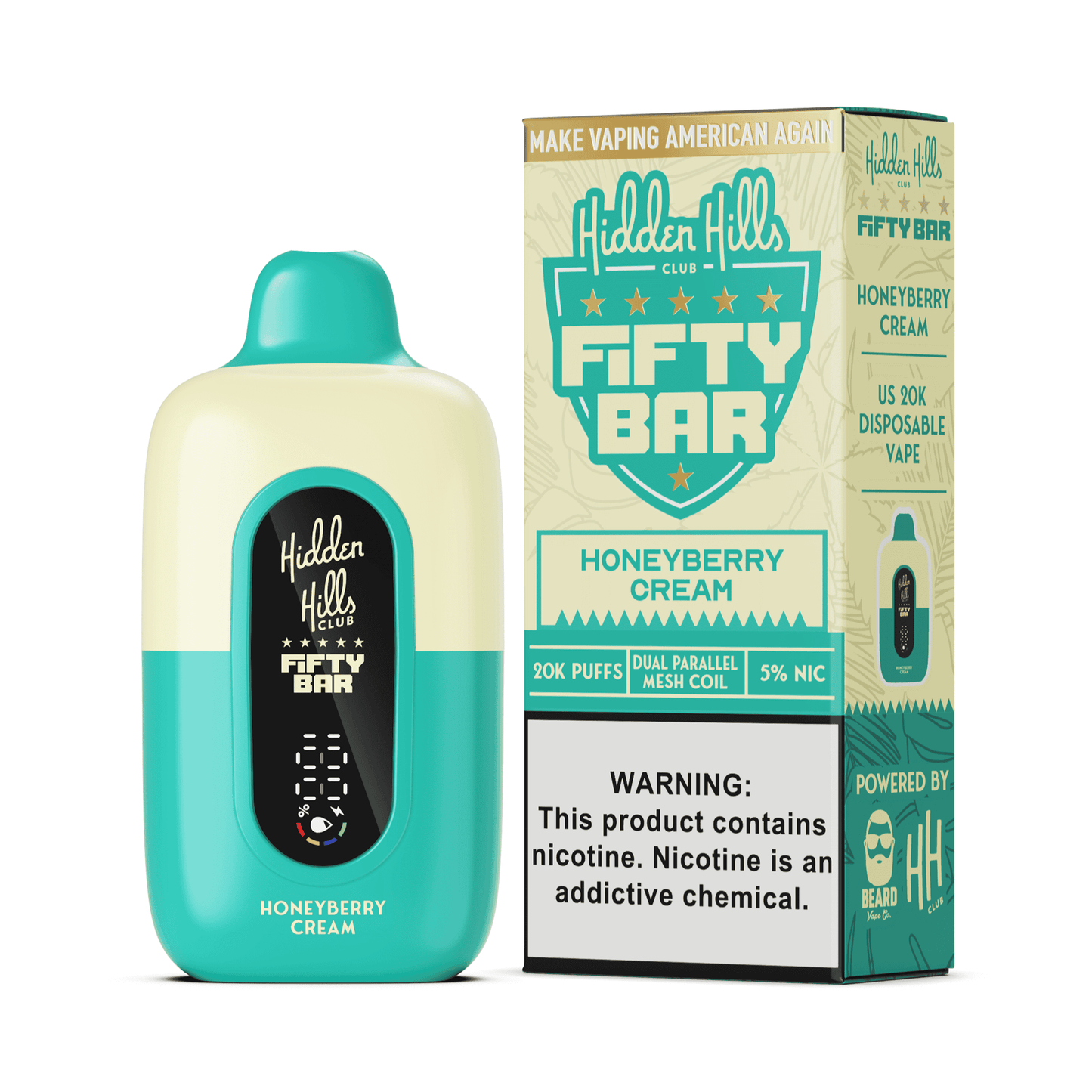 Hidden Hills x Fifty Bar 20K Disposable 16mL (5/pack)