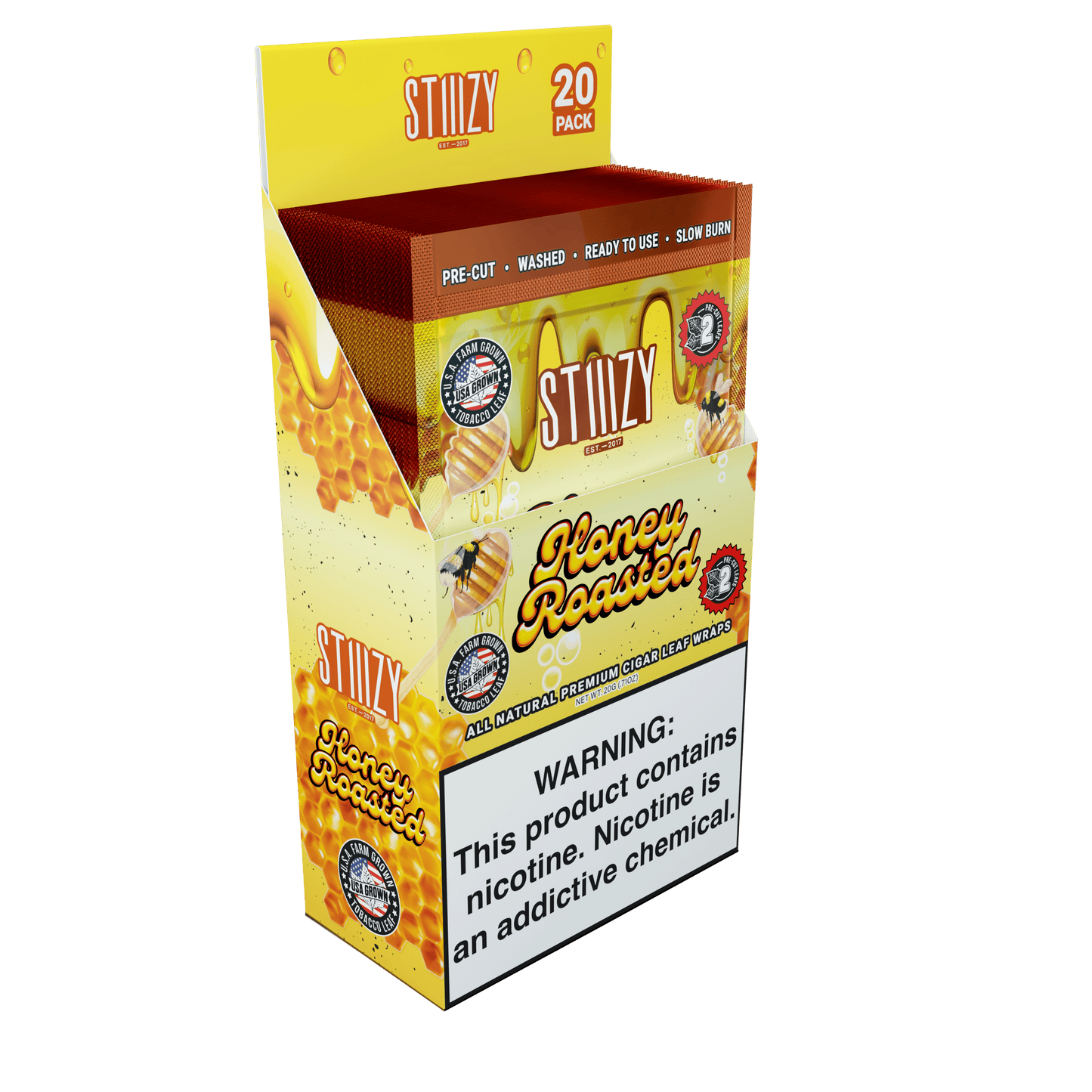 STIIIZY Premium All Natural Leaf Wraps 2ct (20/Pack)