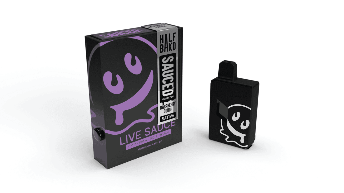 Half Bakd Sauced THC-A Live Resin Disposable 4g (5/Pack) [DROPSHIP]