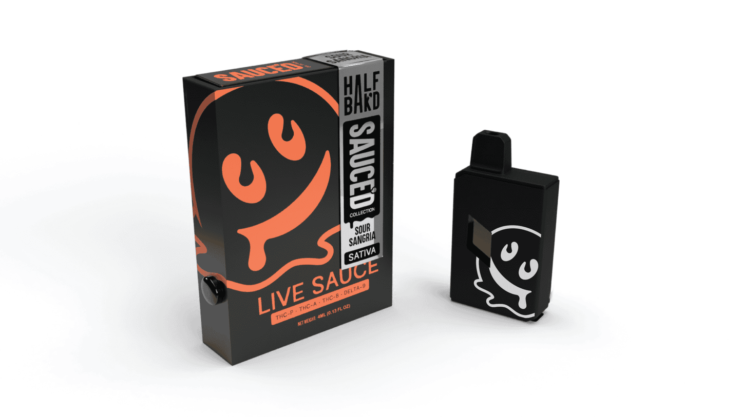Half Bakd Sauced THC-A Live Resin Disposable 4g (5/Pack) [DROPSHIP]