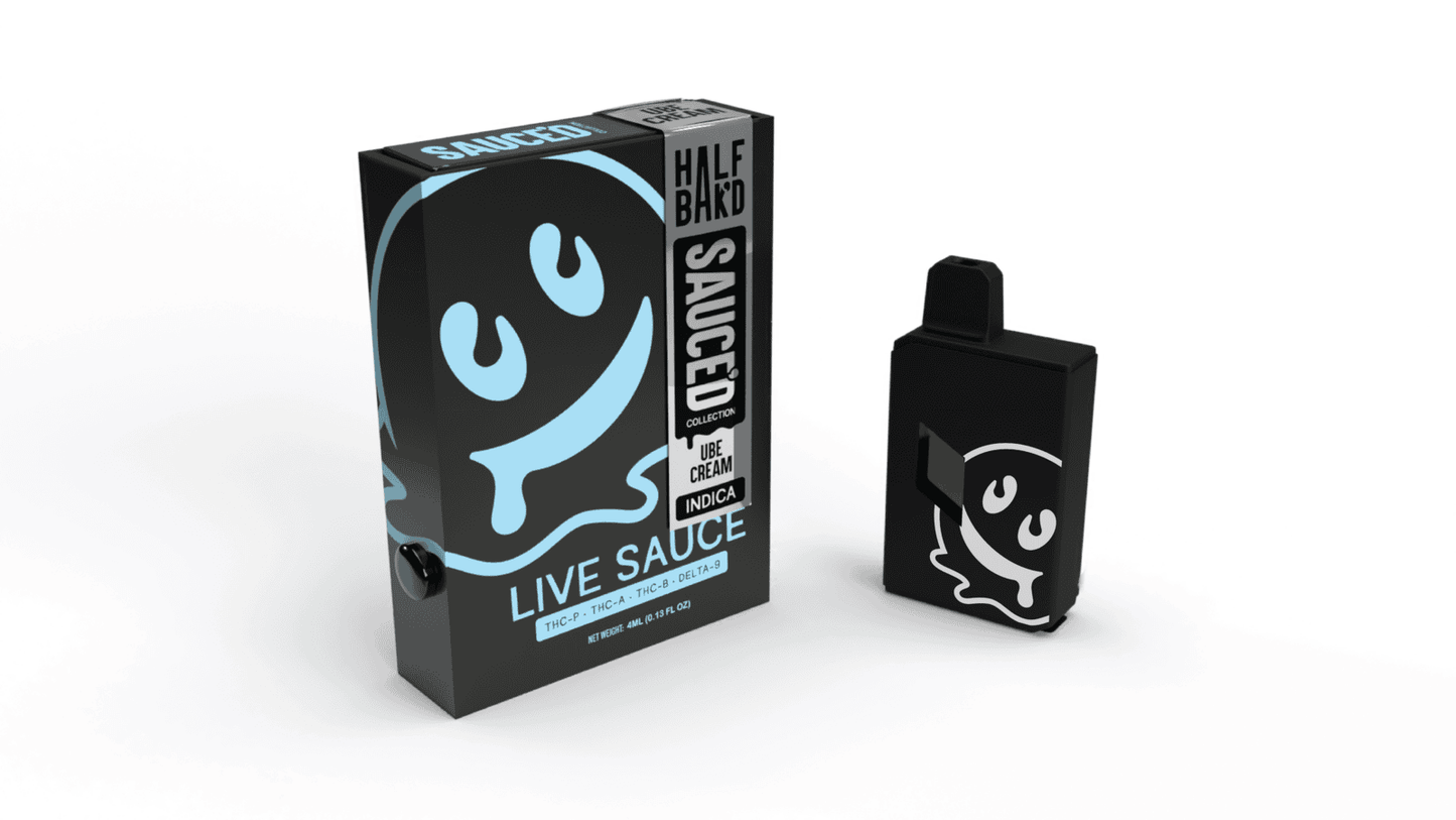 Half Bakd Sauced THC-A Live Resin Disposable 4g (5/Pack) [DROPSHIP]