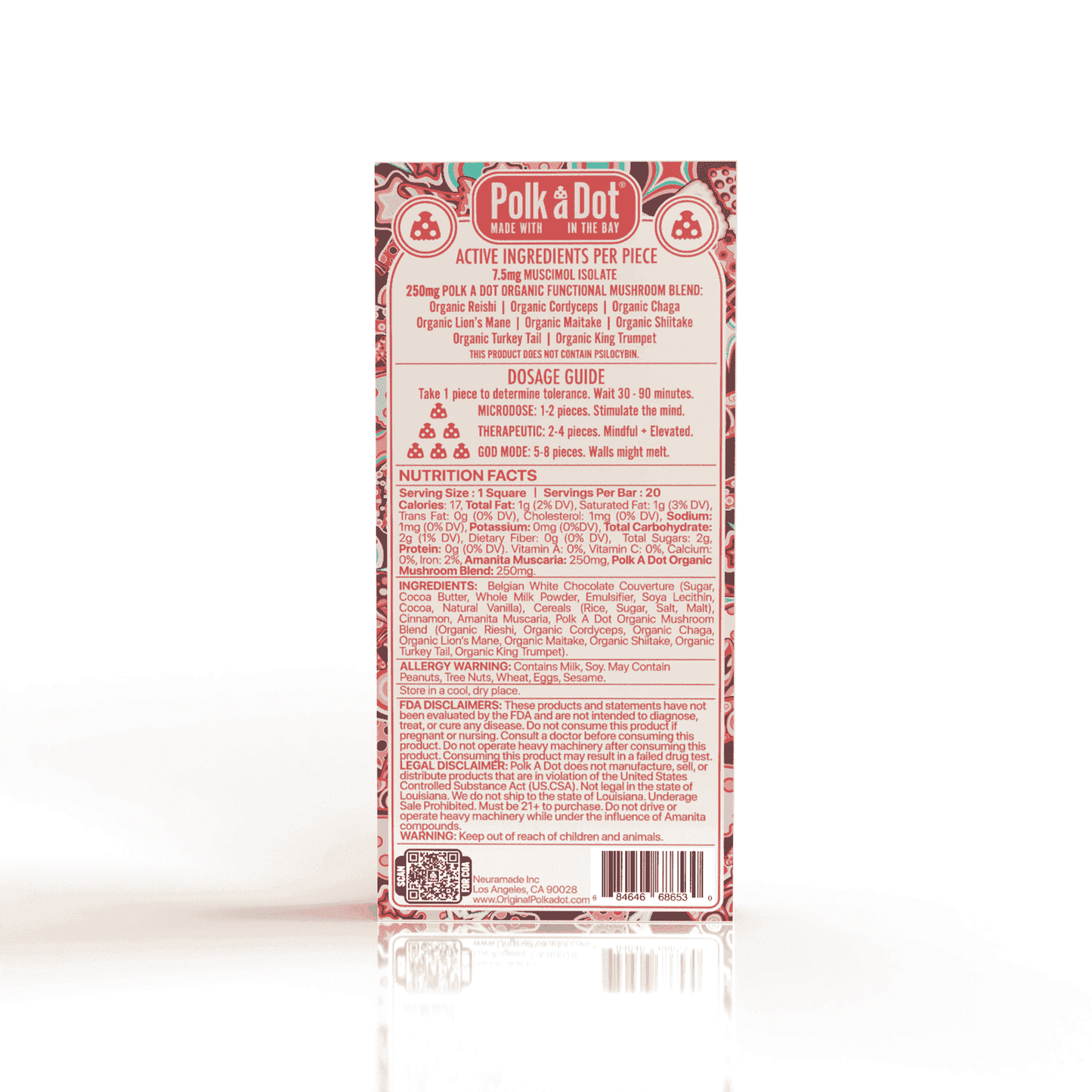 Polkadot Amanita Chocolate Bar 10000mg (10/pack)