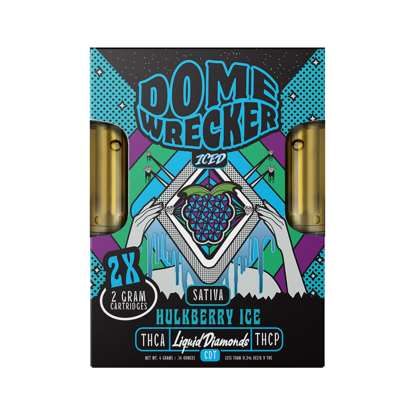 Domewrecker THC-A Liquid Diamonds Cartridge 2g 2ct (5/pack) [DROPSHIP]