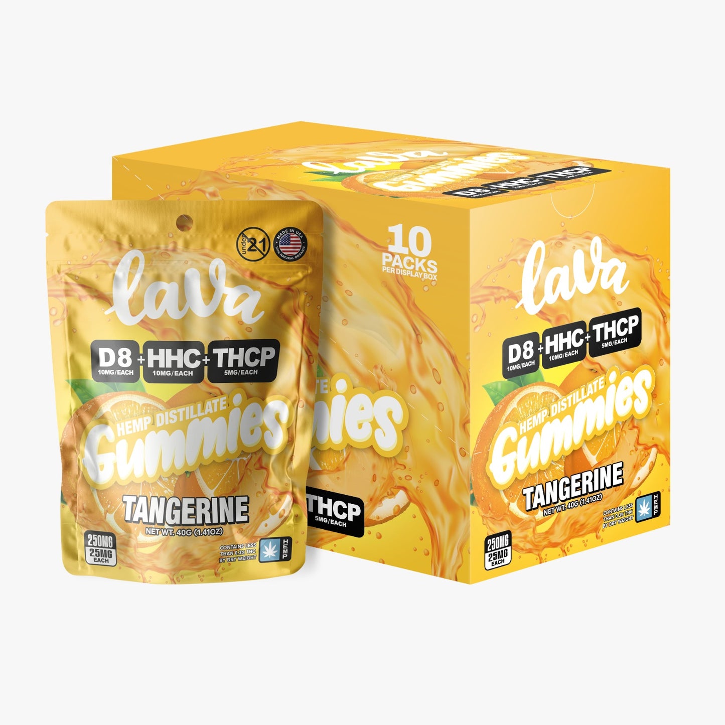 Lava Hemp Distillate Gummies 25mg 10ct (10/pack) [DROPSHIP]