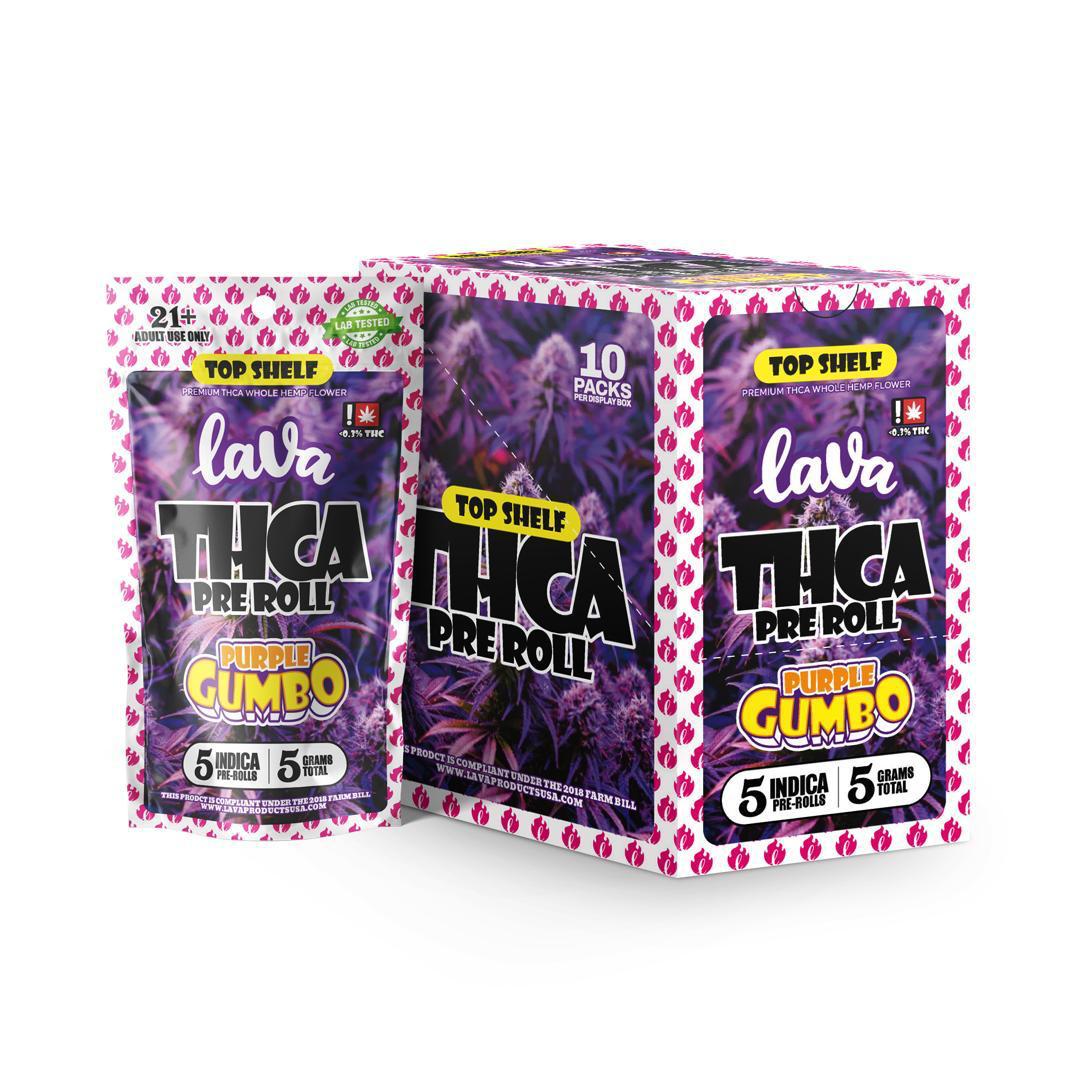 Lava THC-A Pre Roll 1g 5ct (10/pack) [DROPSHIP]