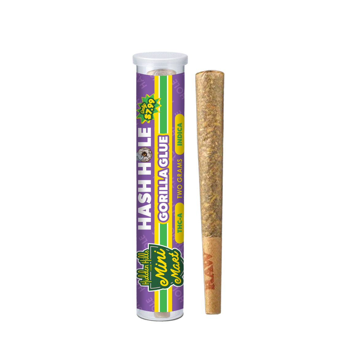 Hidden Hills $7.99 Pre Priced Mini Mart THC-A Hash Hole Pre Rolls 2g 1ct (20/pack)