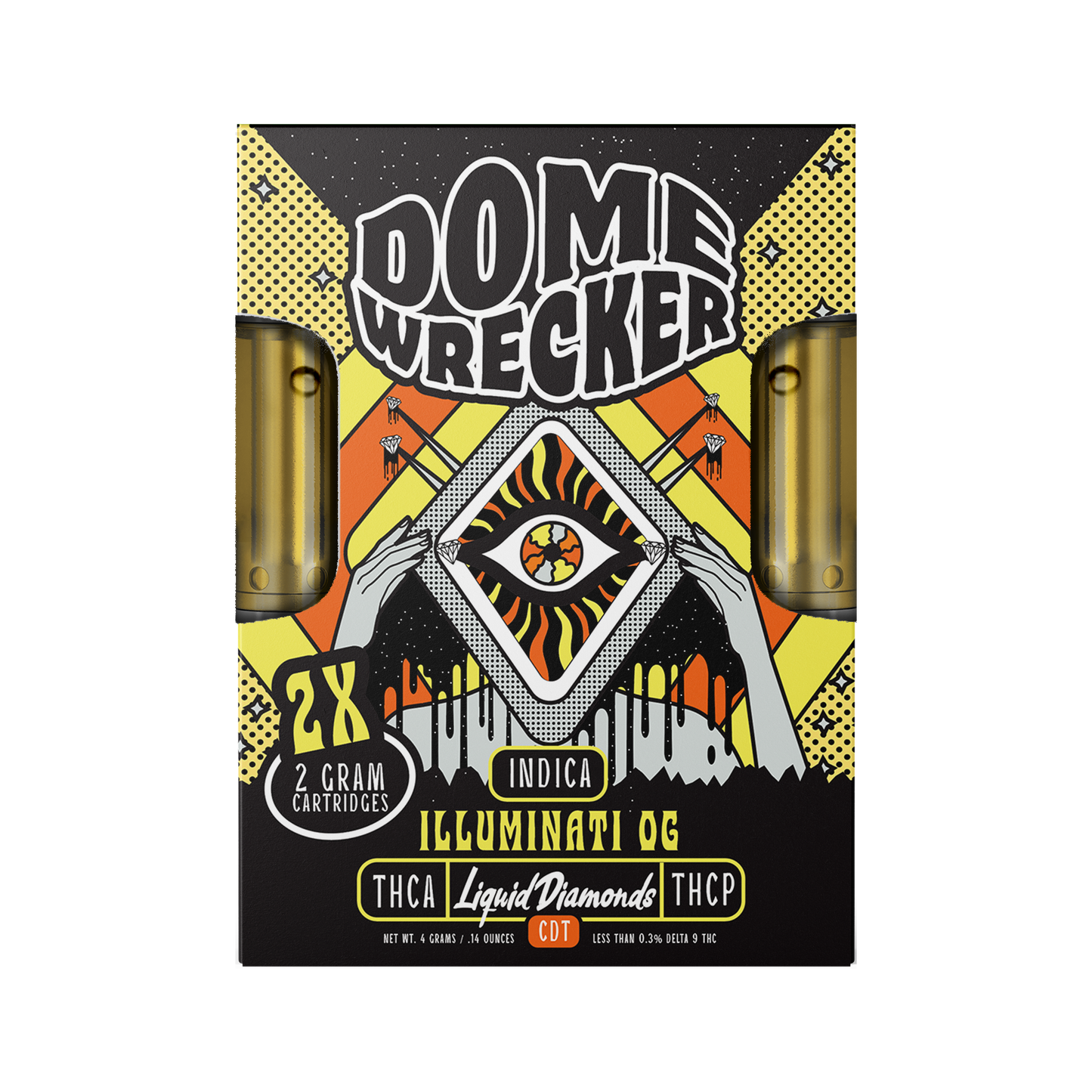 Domewrecker THC-A Liquid Diamonds Cartridge 2g 2ct (5/pack) [DROPSHIP]