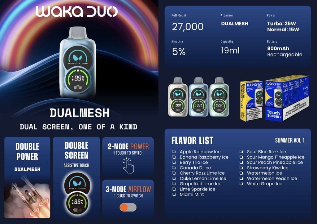 WAKA DUO Disposables 19mL (5/pack)