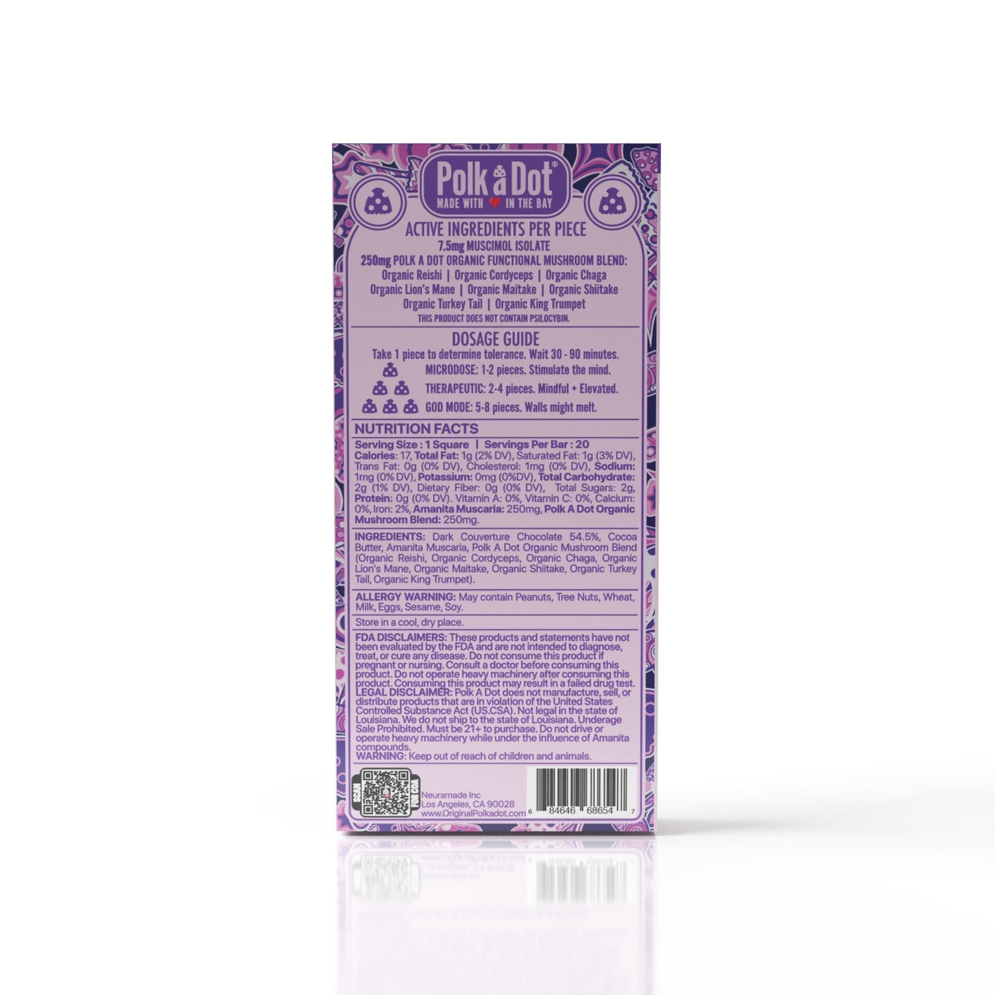 Polkadot Amanita Chocolate Bar 10000mg (10/pack)