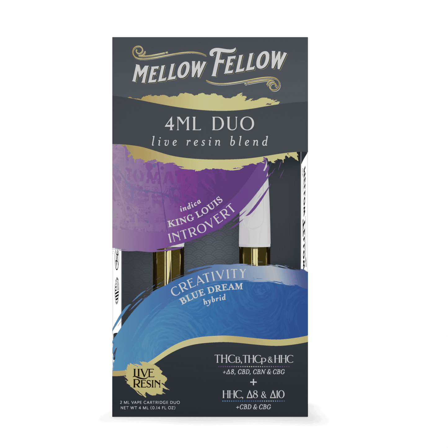 Mellow Fellow Live Resin Duo Cartridge 4g (6/pack) [DROPSHIP]