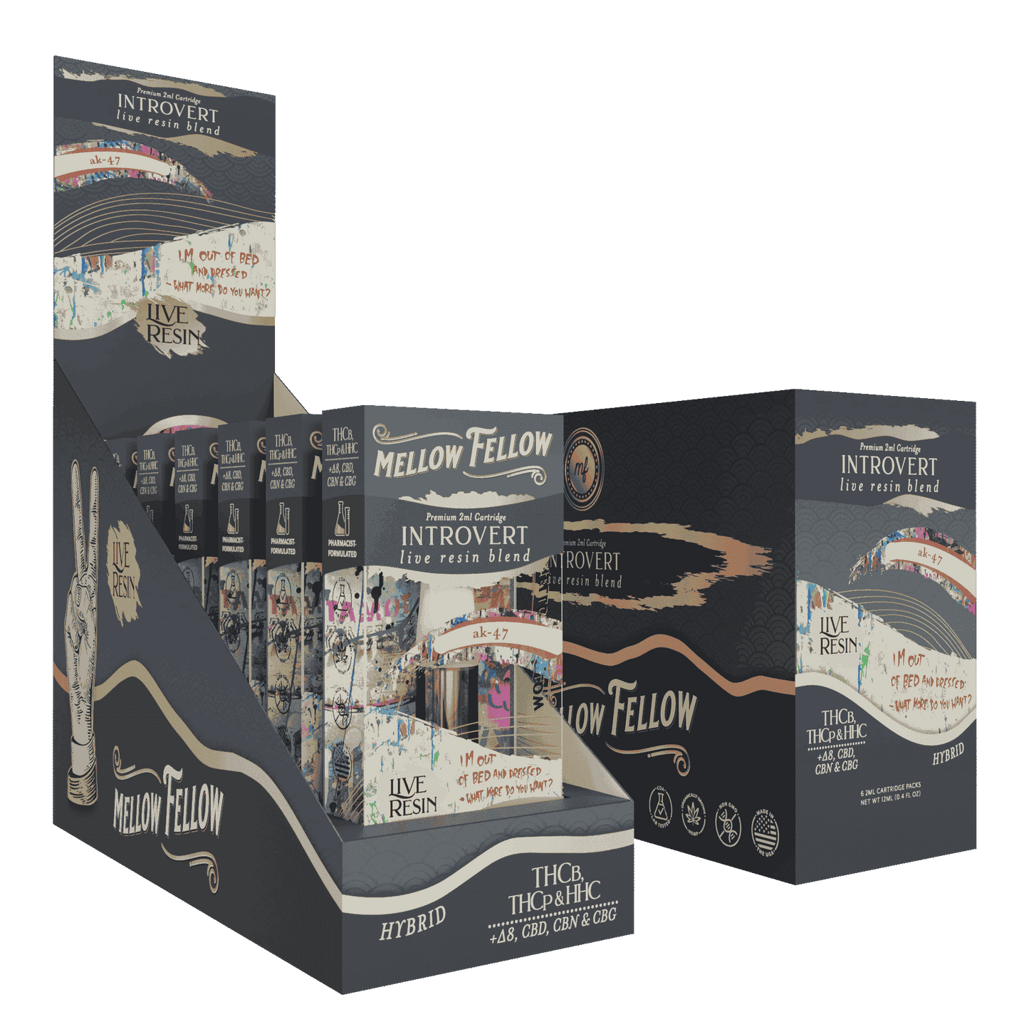 Mellow Fellow Live Resin Cartridge 2g (6/pack) [DROPSHIP]