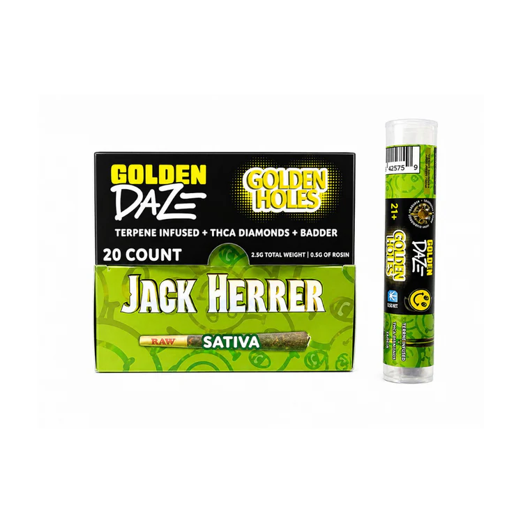 Golden Daze Golden Holes Hash Prerolls 2.5g 1ct (20/pack) [DROPSHIP]