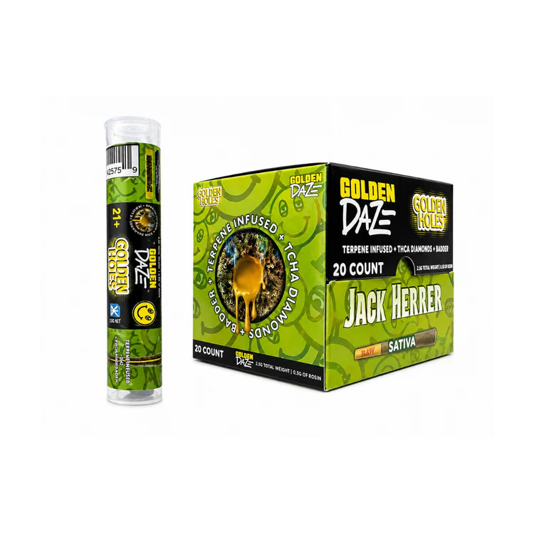 Golden Daze Golden Holes Hash Prerolls 2.5g 1ct (20/pack) [DROPSHIP]