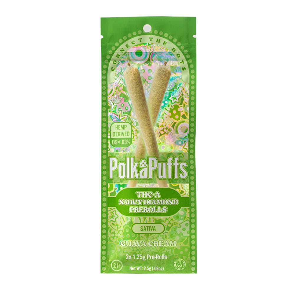 Polkadot Puffs THC-A Saucy Diamond Pre Roll 2ct 1.25g (10/pack)