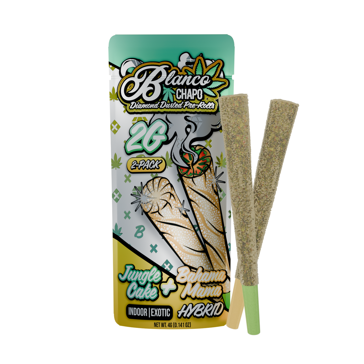 Chapo Blanco Diamond Dusted THC-A Prerolls 2g 2ct (6/pack) [DROPSHIP]