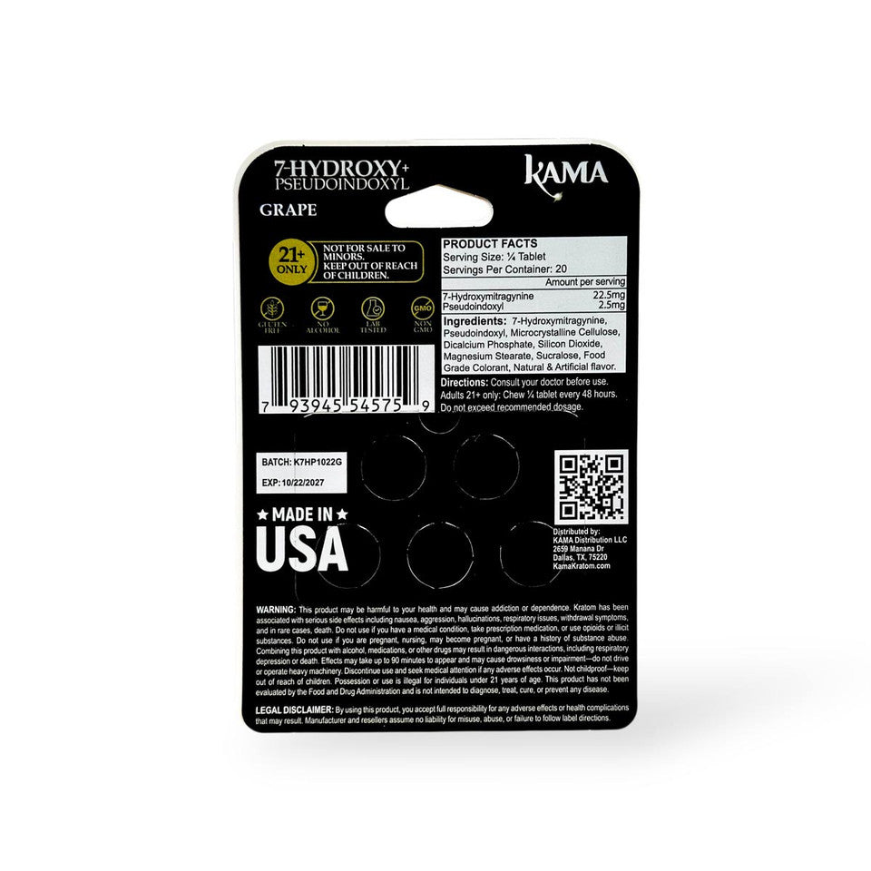 KAMA 7Hydroxy + Pseudoindoxyl 100mg 5ct (SINGLE)