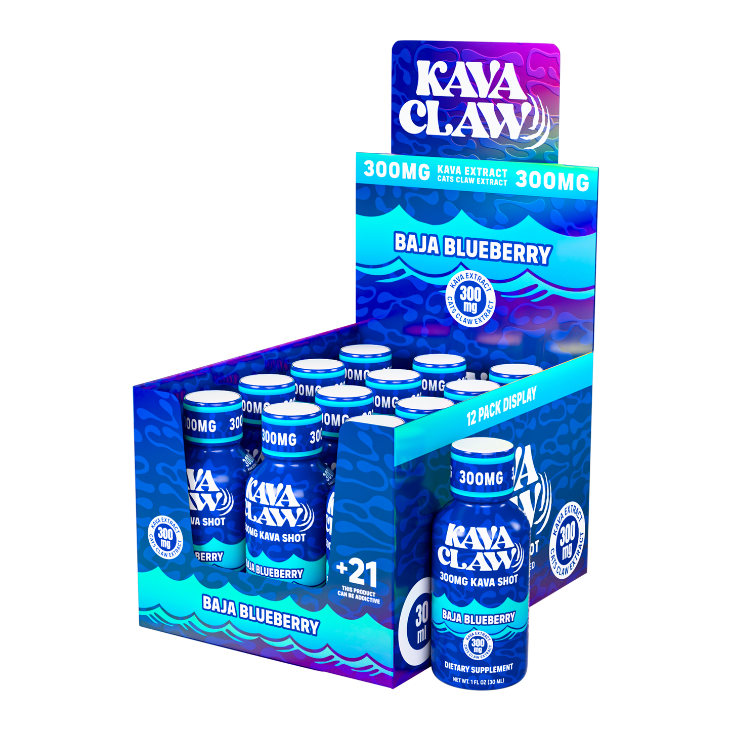 Kava Claw Kava Shot 300mg (12/Pack) [DROPSHIP]