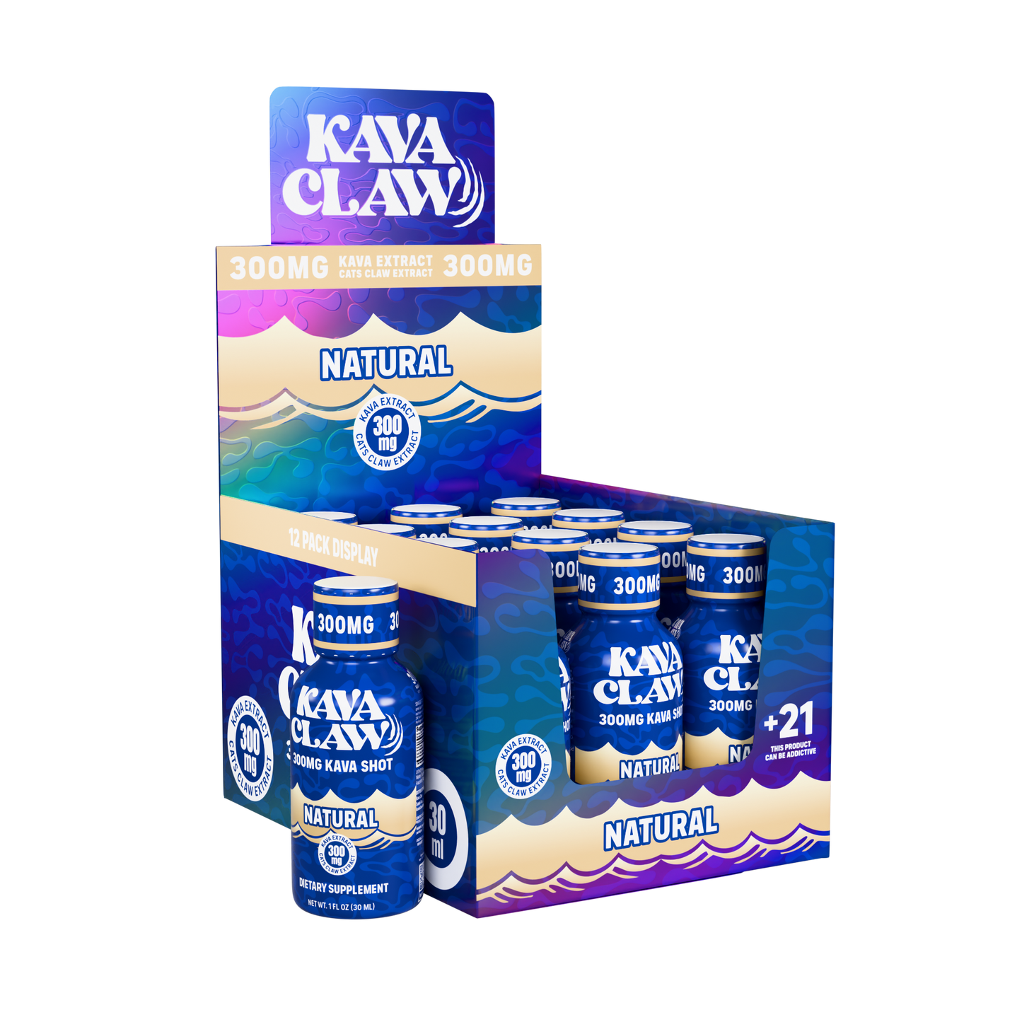 Kava Claw Kava Shot 300mg (12/Pack) [DROPSHIP]