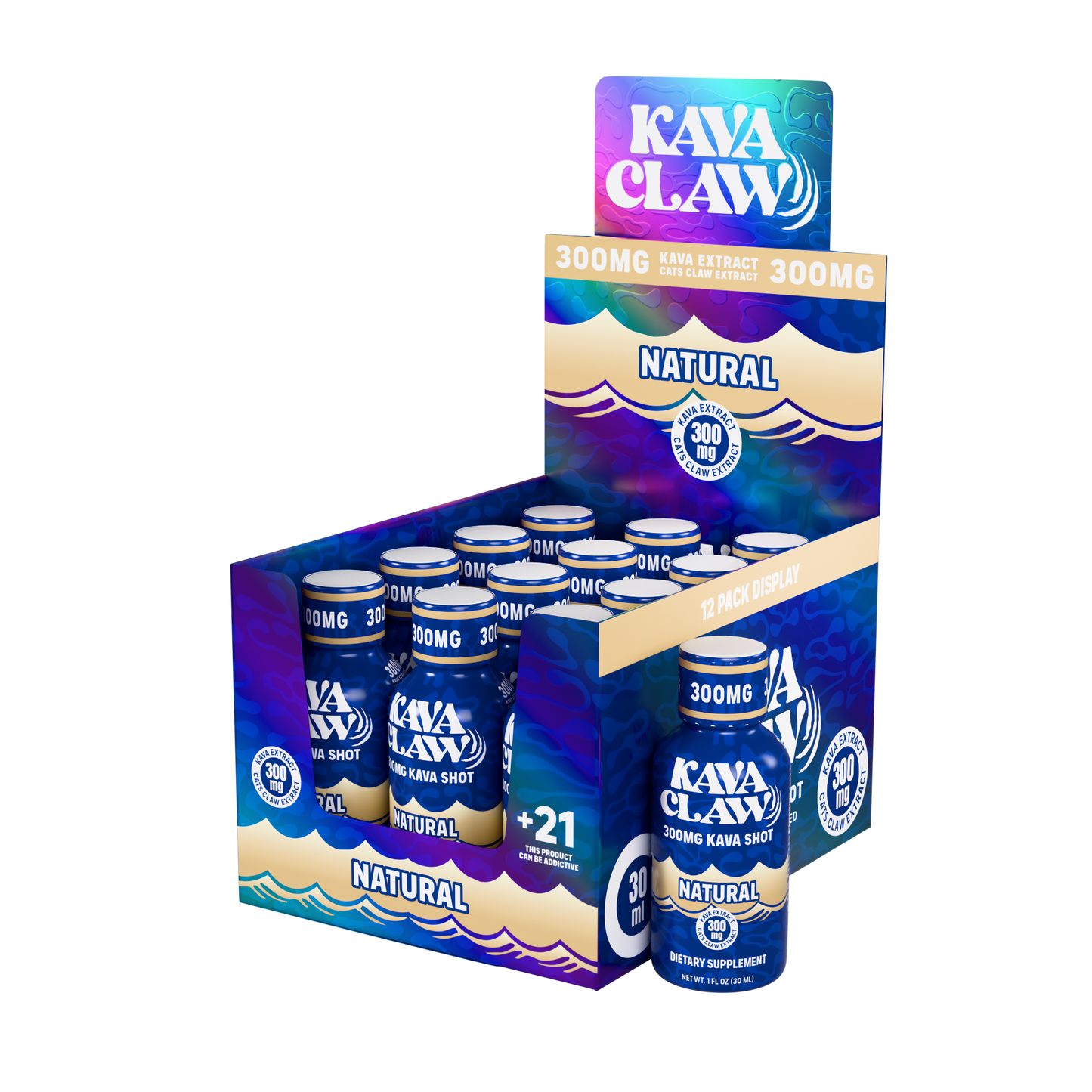 Kava Claw Kava Shot 300mg (12/Pack) [DROPSHIP]