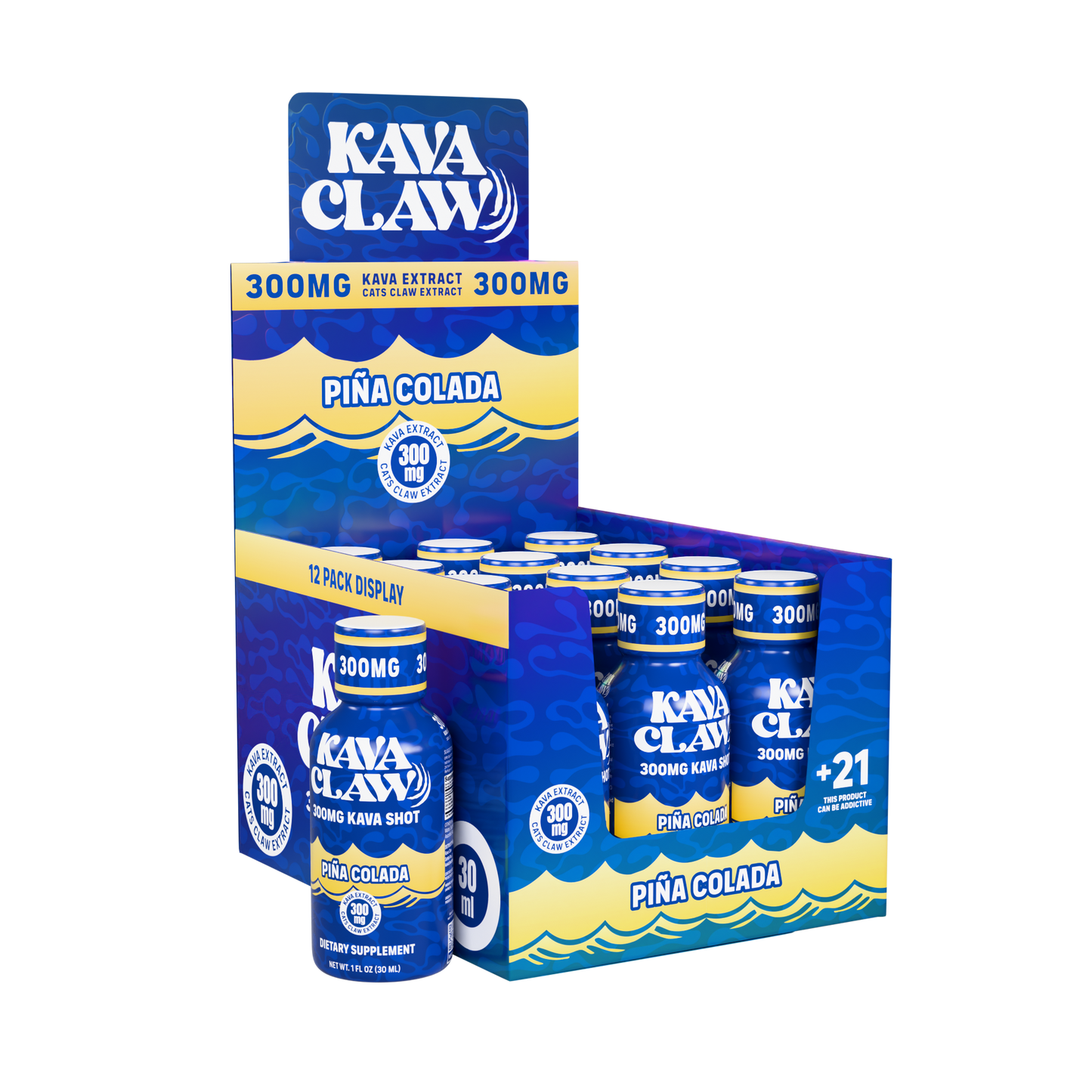 Kava Claw Kava Shot 300mg (12/Pack) [DROPSHIP]