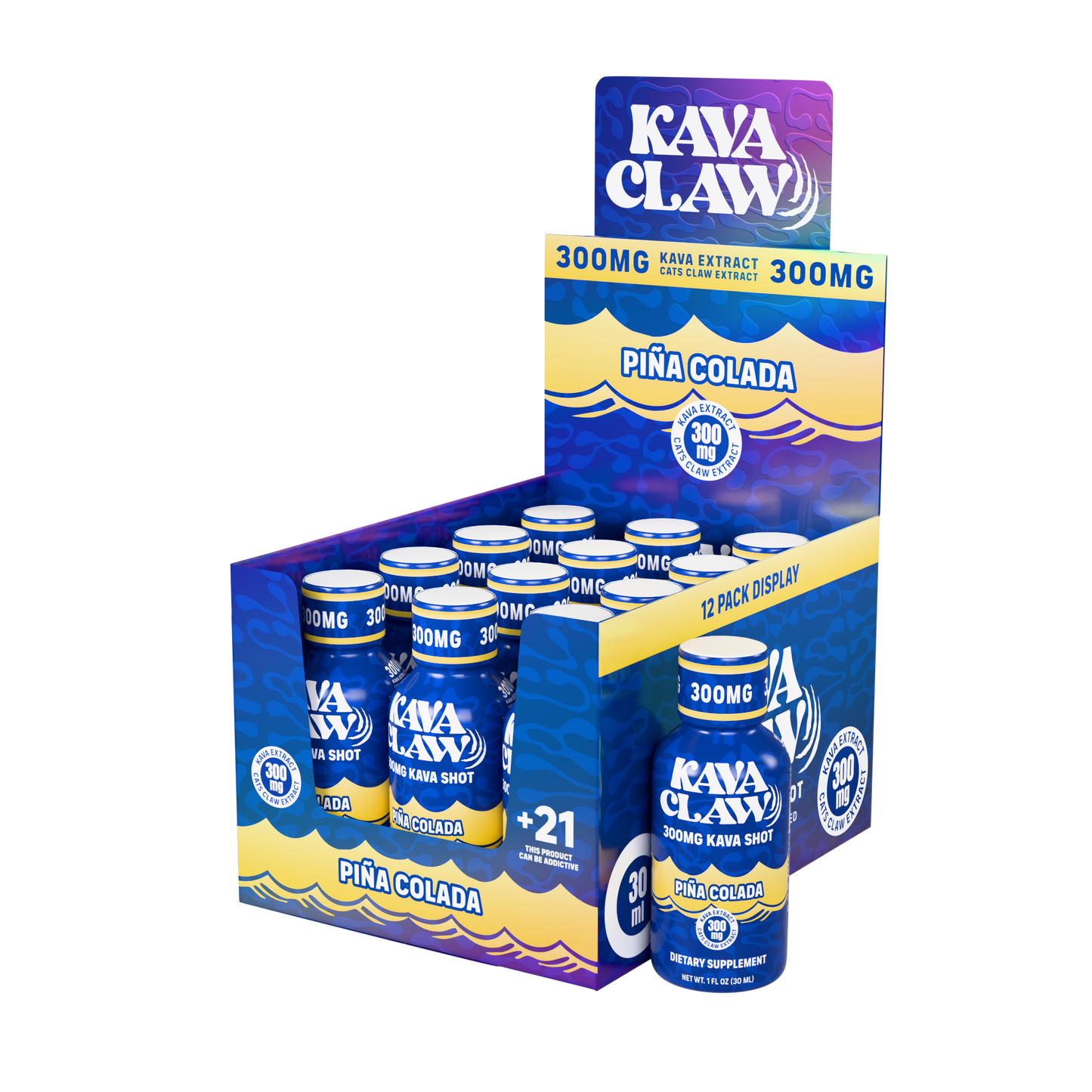Kava Claw Kava Shot 300mg (12/Pack) [DROPSHIP]