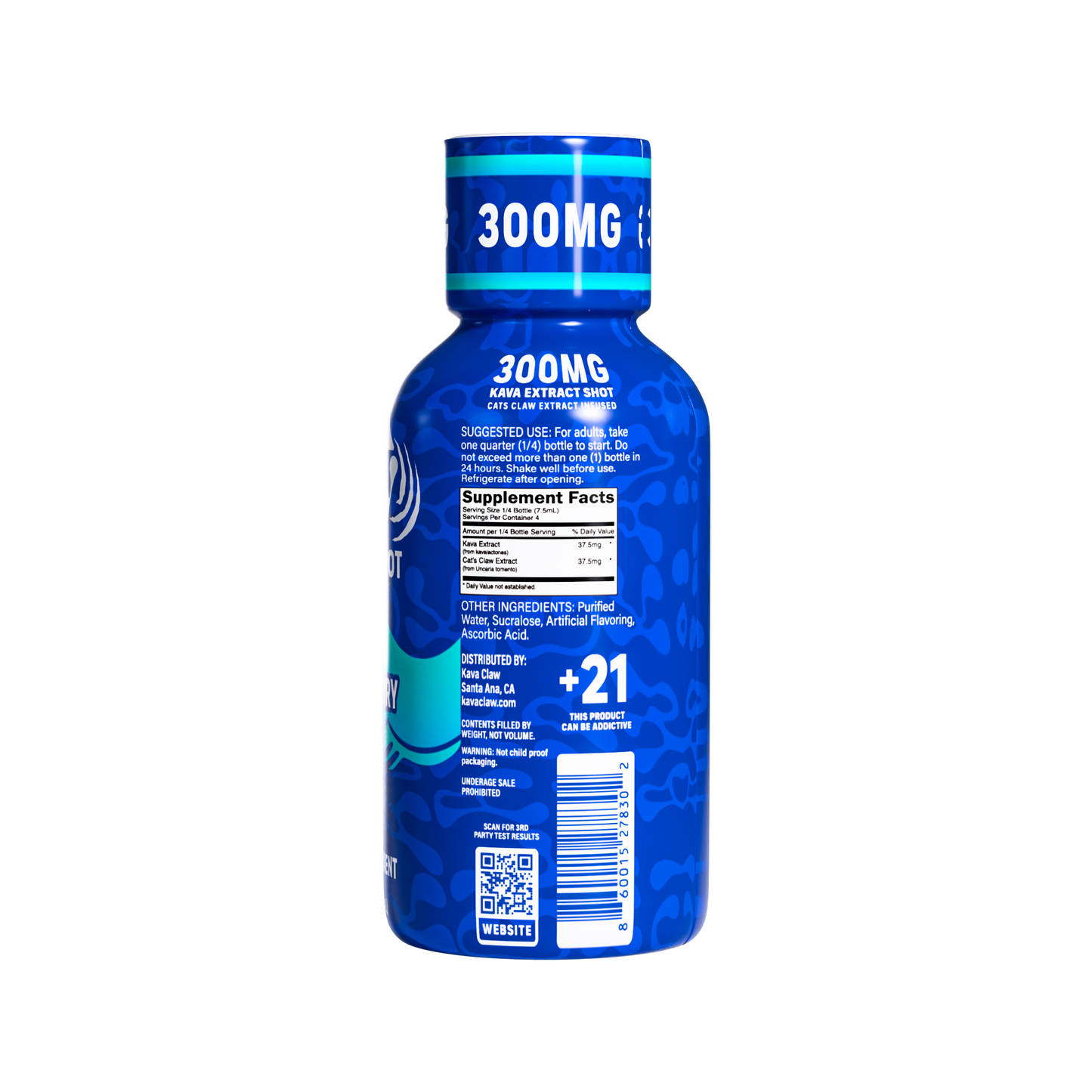 Kava Claw Kava Shot 300mg (12/Pack) [DROPSHIP]