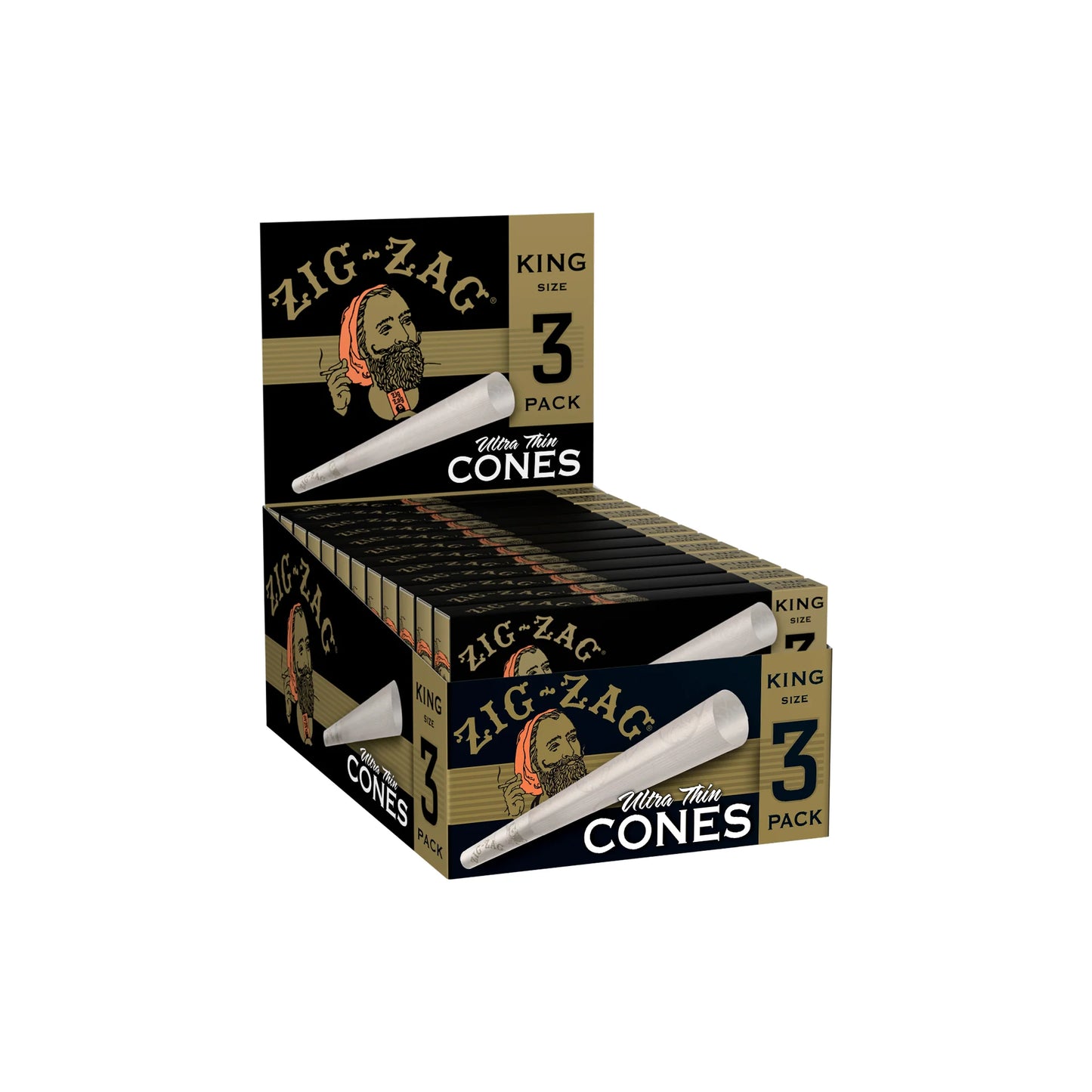 Zig Zag Ultra Thin Cones King Size 3ct (24/pack)