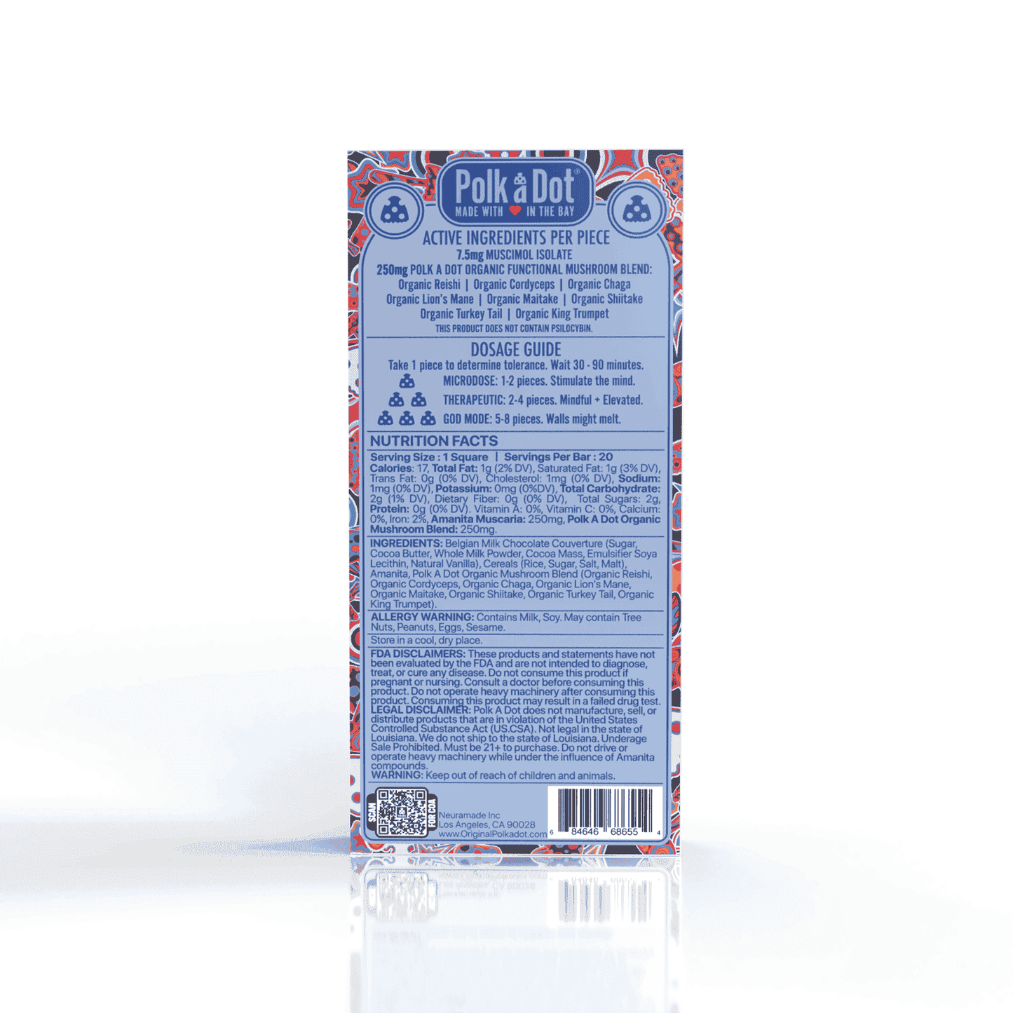 Polkadot Amanita Chocolate Bar 10000mg (10/pack)