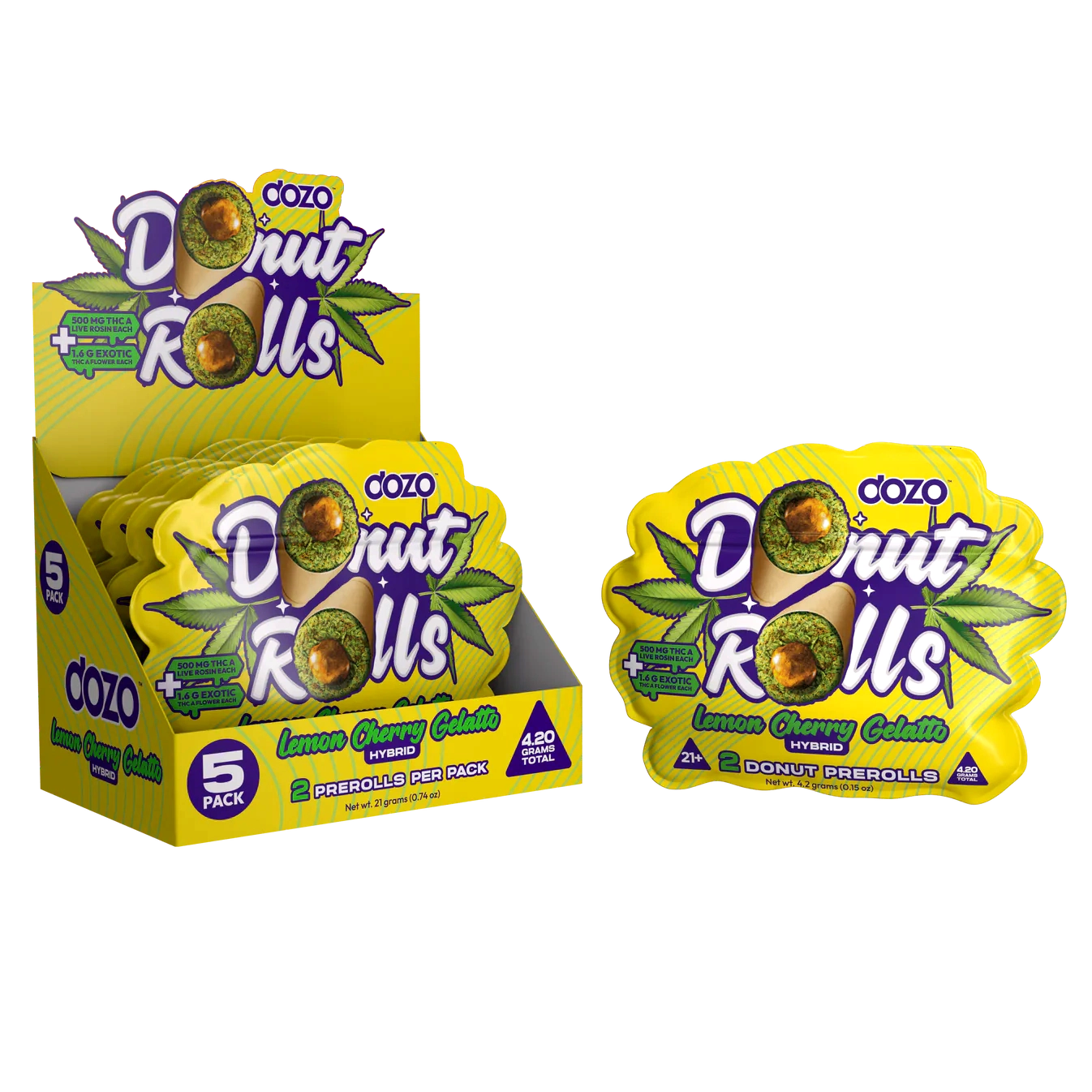 Dozo Donut Rolls THC-A Pre Roll 2.1g 2ct (SINGLE)