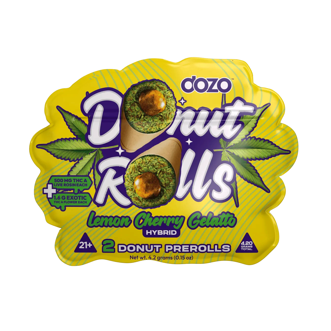 Dozo Donut Rolls THC-A Pre Roll 2.1g 2ct (SINGLE)