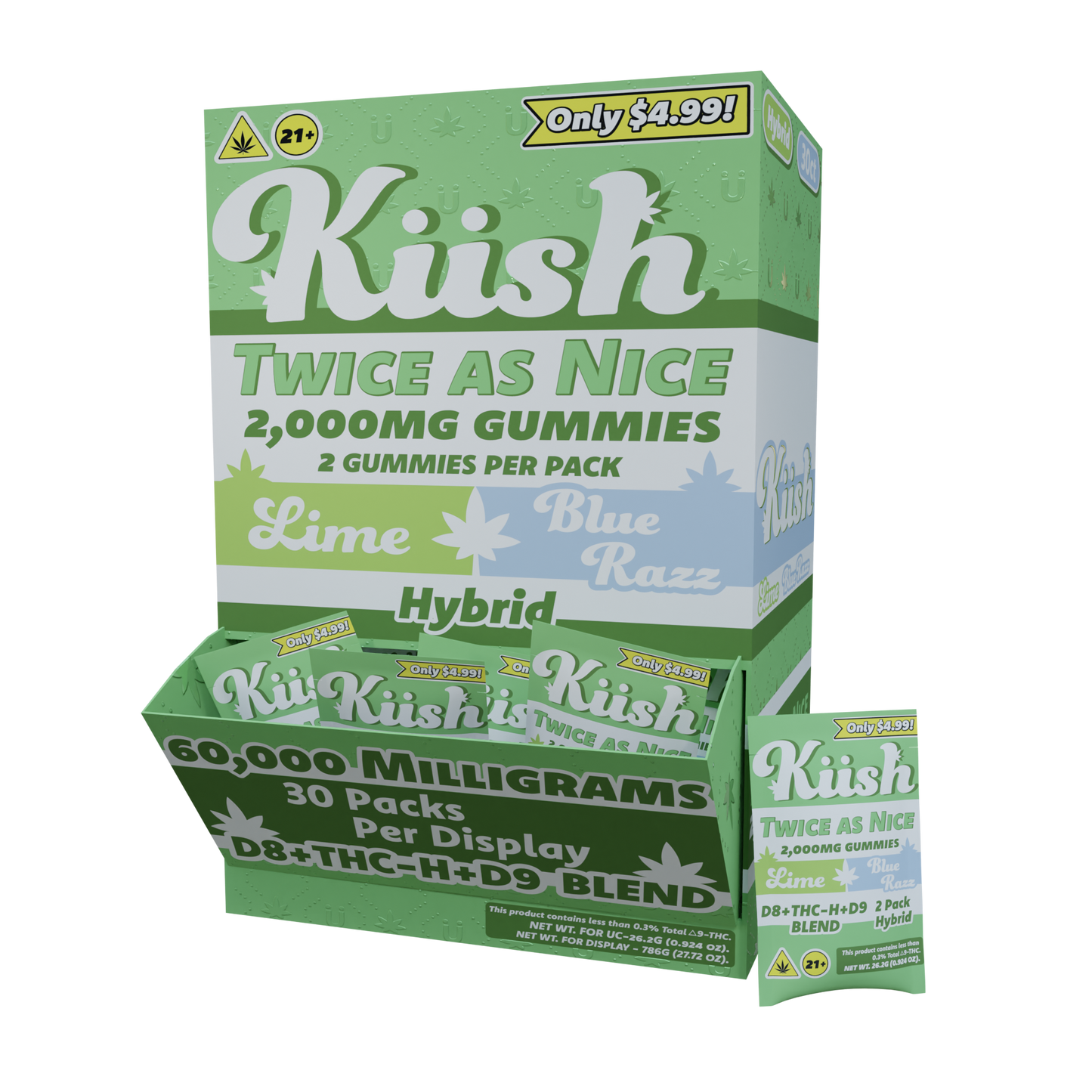 Chapo Kush Twice As Nice Gummies 2000mg 2ct (30/pack) [DROPSHIP]