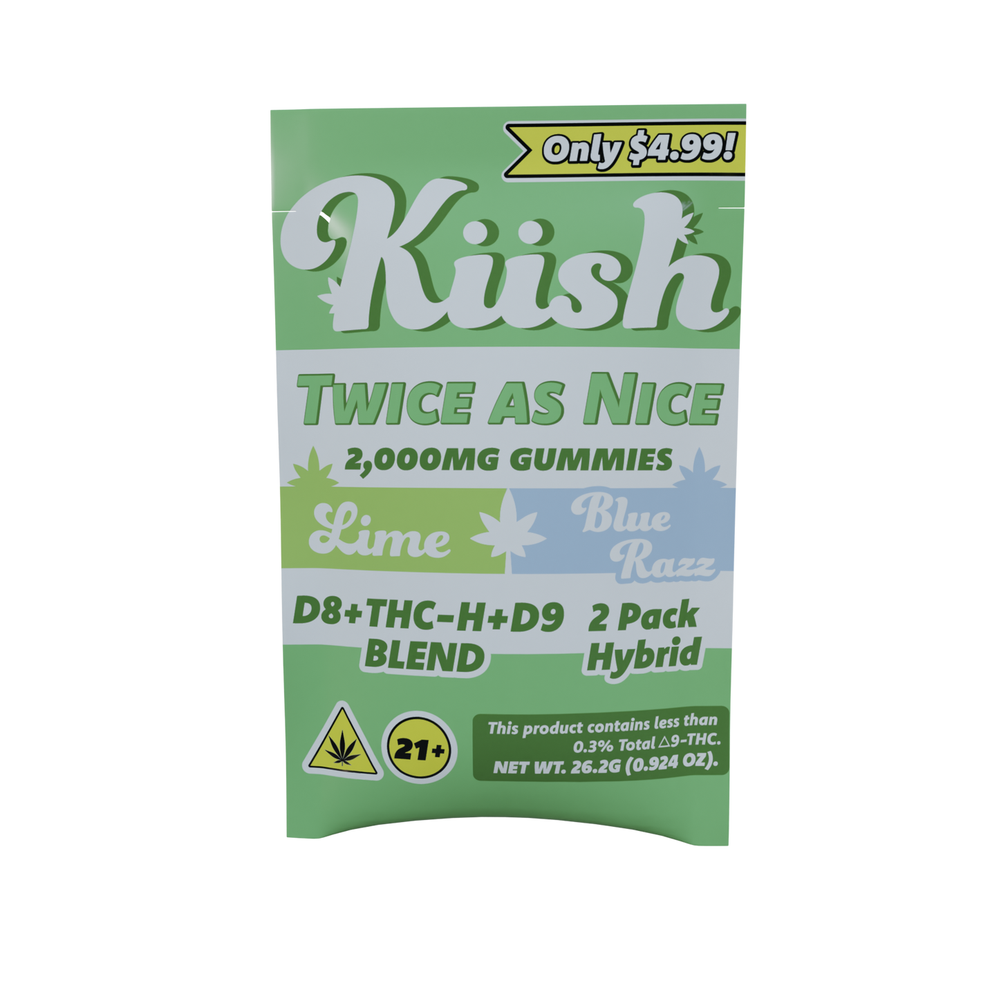 Chapo Kush Twice As Nice Gummies 2000mg 2ct (30/pack) [DROPSHIP]