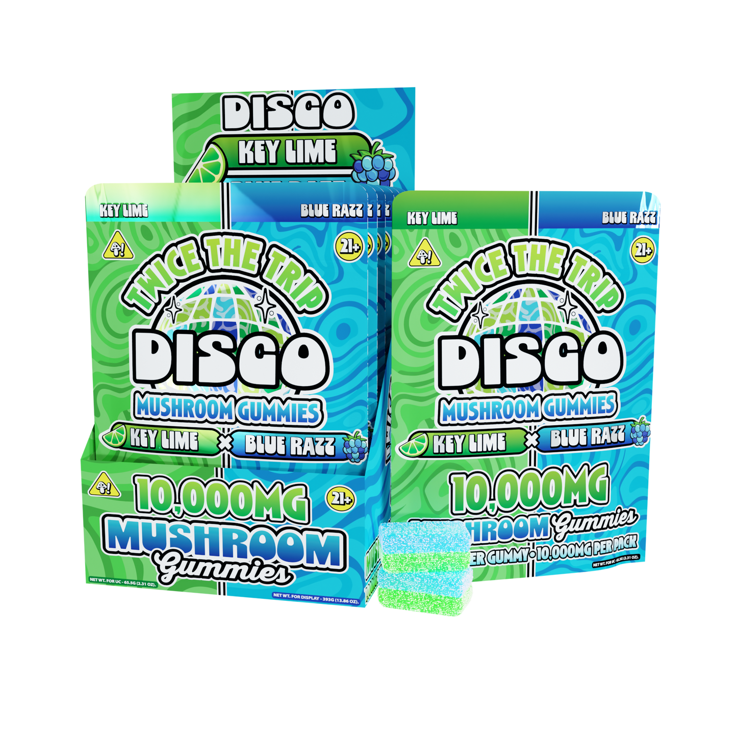 Disco By Chapo Extrax Twice The Trip Magic Mushroom Gummies 10g 10ct (6/Pack) [DROPSHIP]