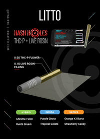 LITTO THC-P Hash Holes Pre-Rolls 6ct 0.5g (SINGLE) [DROPSHIP]