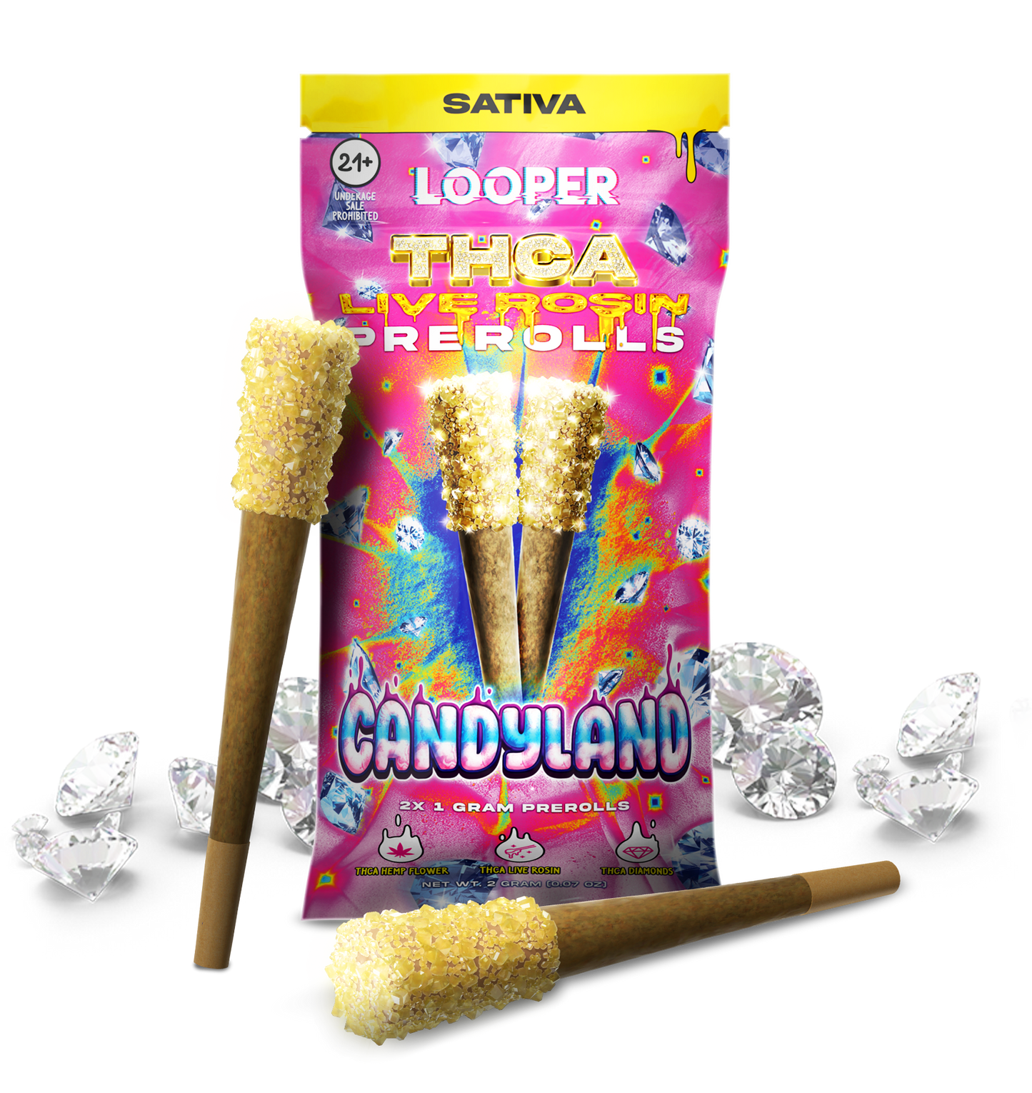 LOOPER THC-A Live Rosin Pre Roll 1g 2ct (SINGLE)