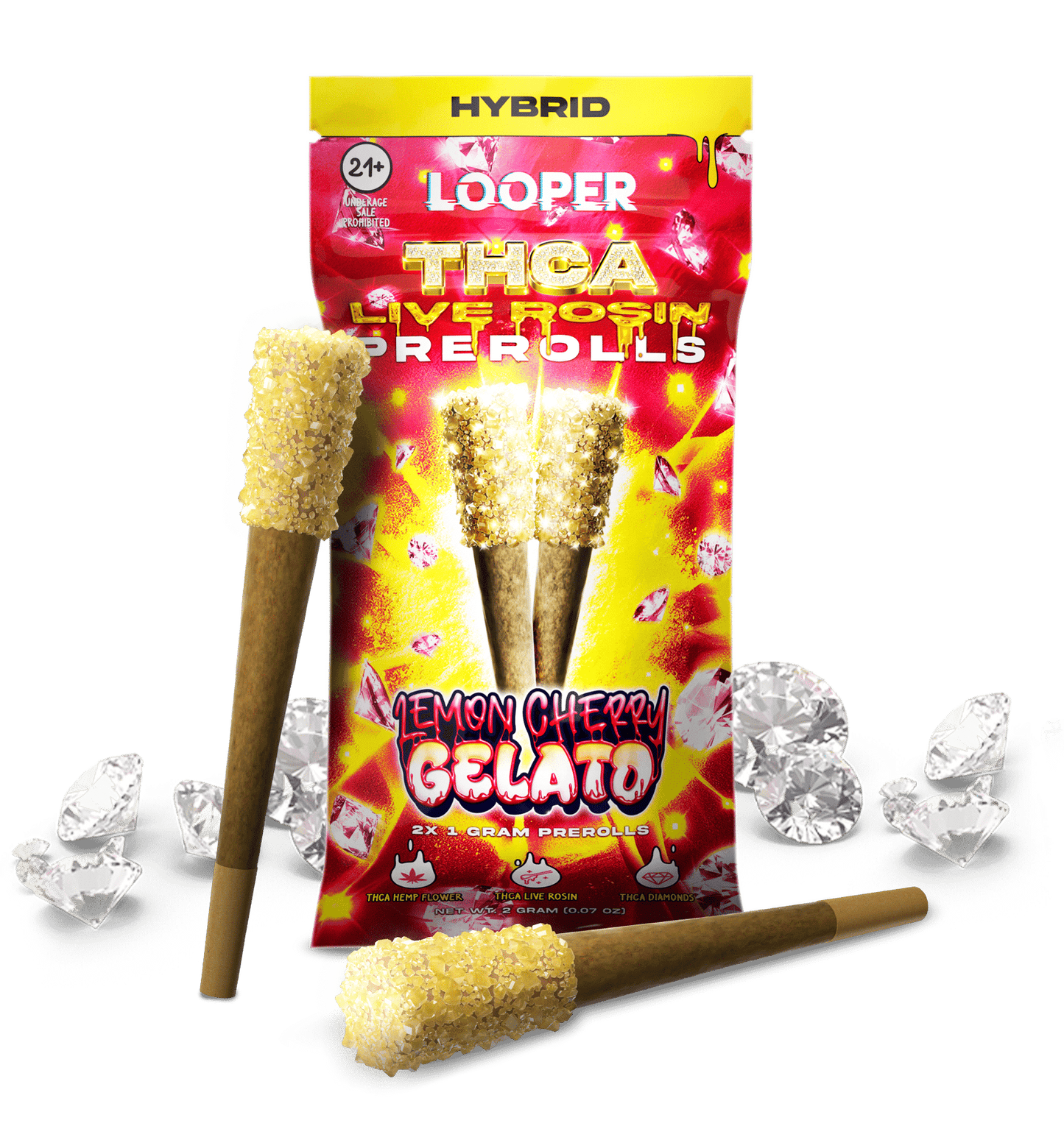 LOOPER THC-A Live Rosin Pre Roll 1g 2ct (SINGLE)