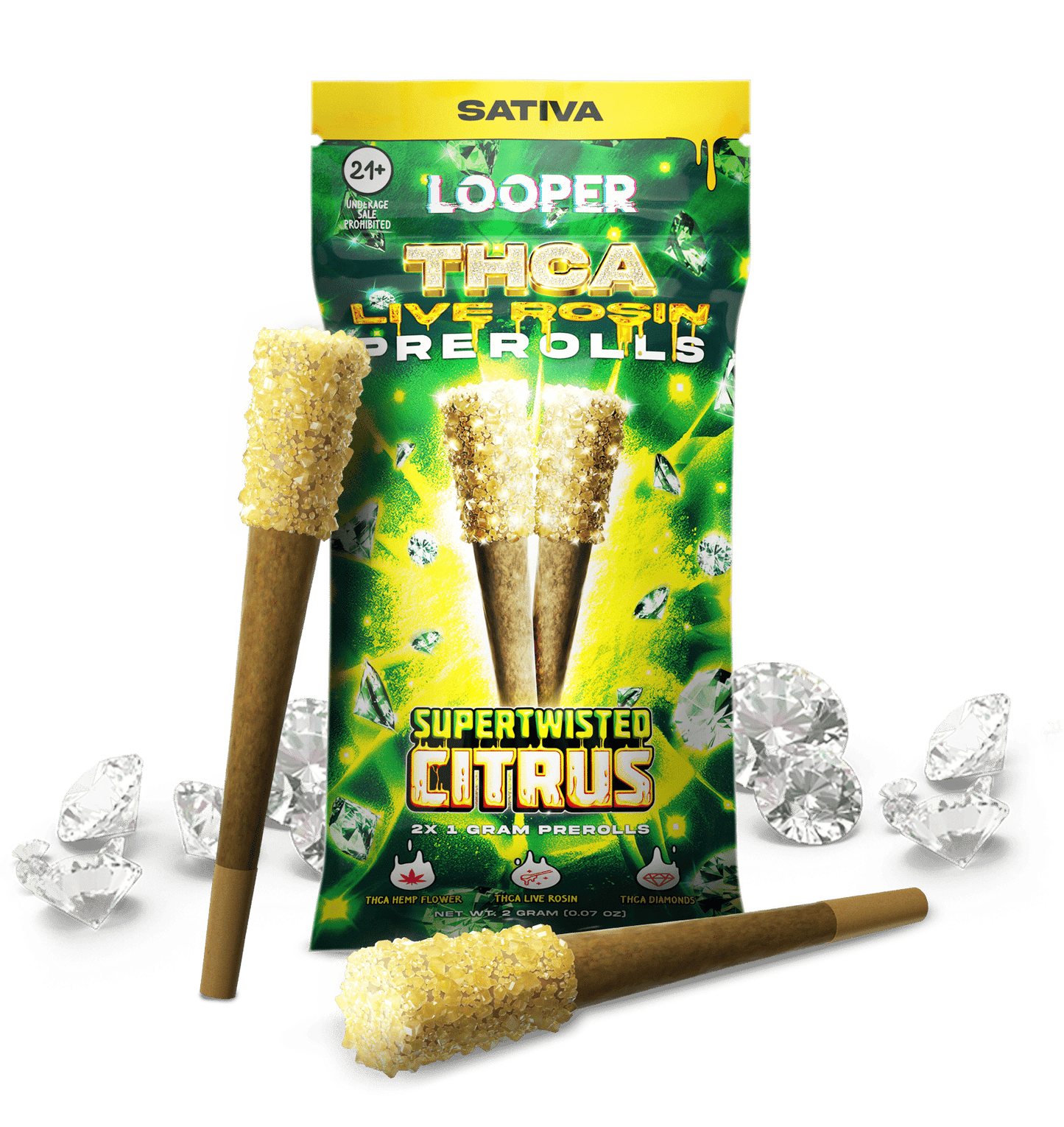 LOOPER THC-A Live Rosin Pre Roll 1g 2ct (SINGLE)