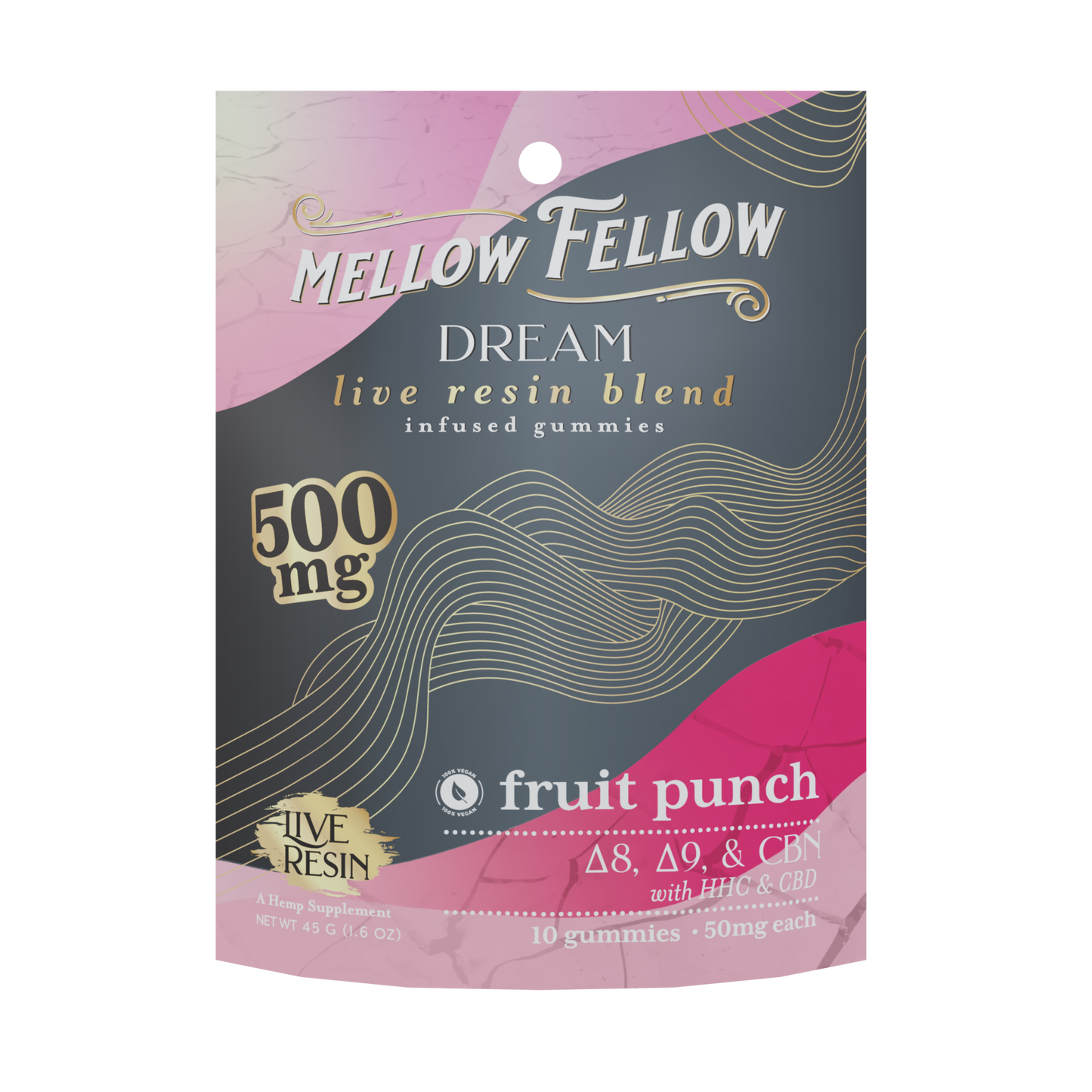 Mellow Fellow Live Resin Edible 500mg (6/pack) [DROPSHIP]