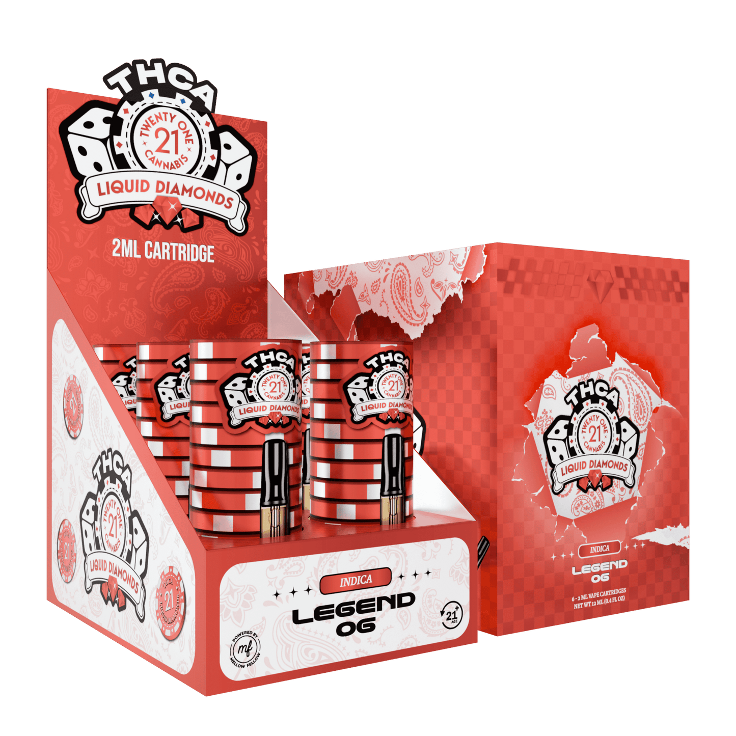 Twenty One THC-A Cartridge 2mL (6/pack) [DROPSHIP]